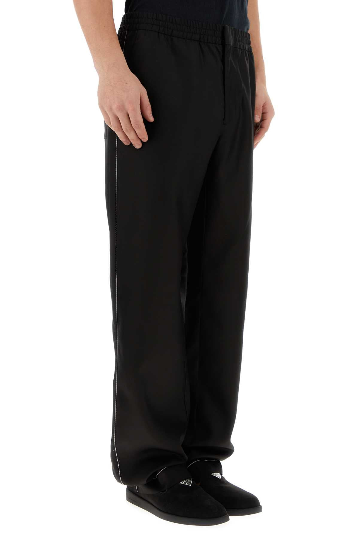 Prada Men Black Silk Pyjama Pant - 3