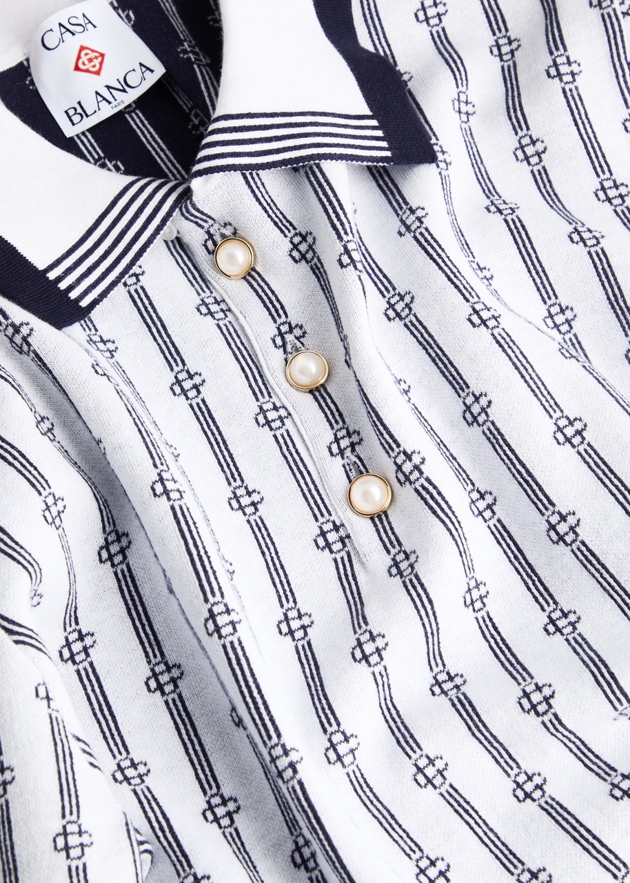 Casablanca Logo-intarsia Cotton-blend Polo Shirt - 5