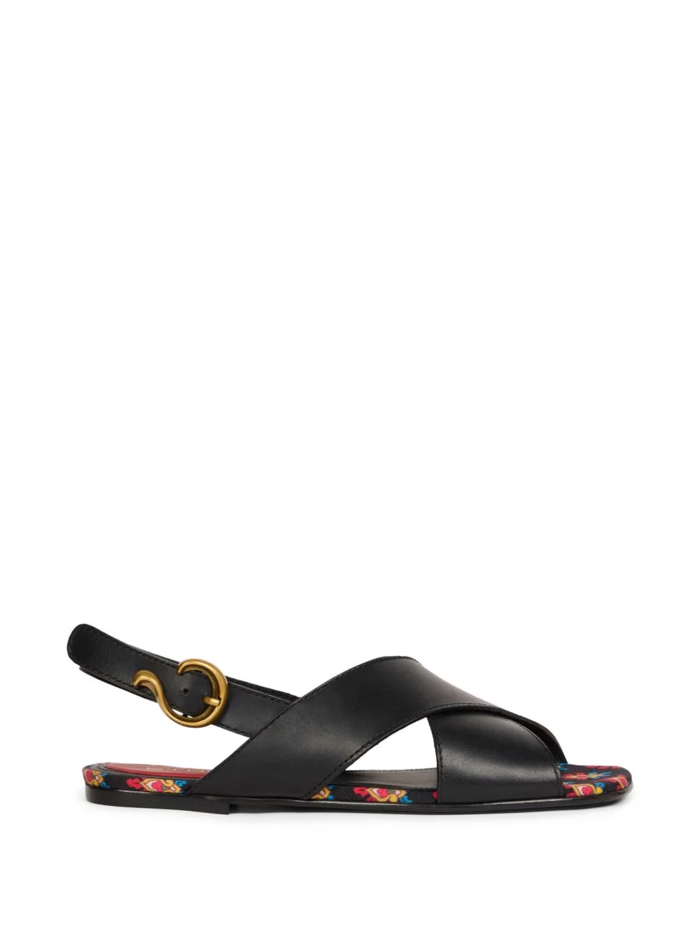 crossover leather sandals - 1