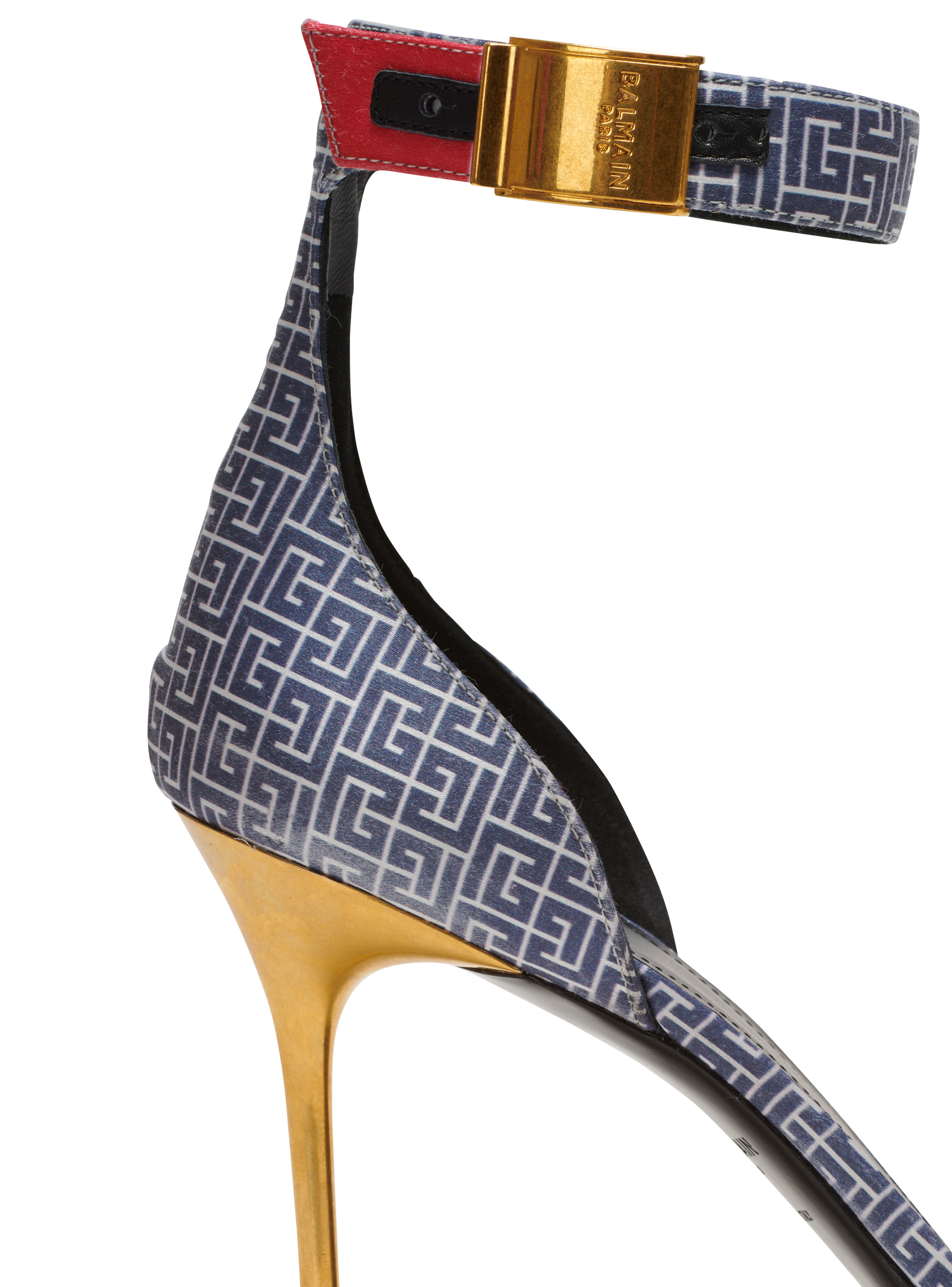 Uma monogrammed scarf sandals - 8