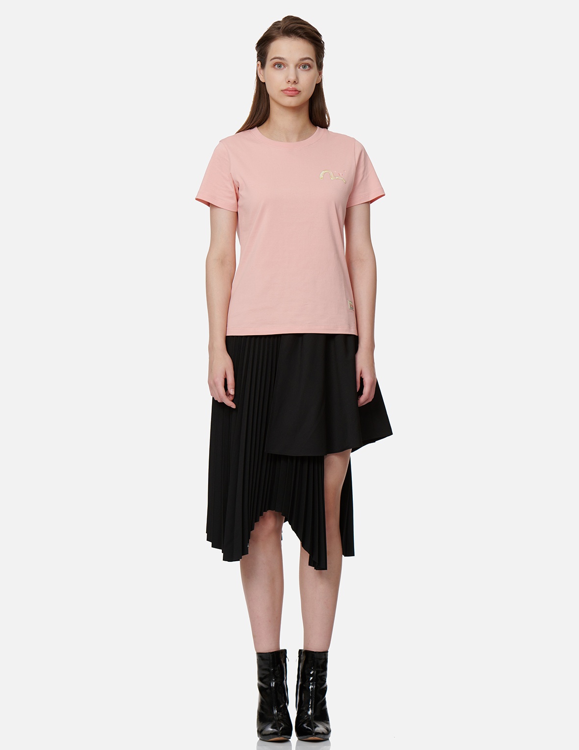 WAVE-PATTERN KAMON PRINT T-SHIRT - 6