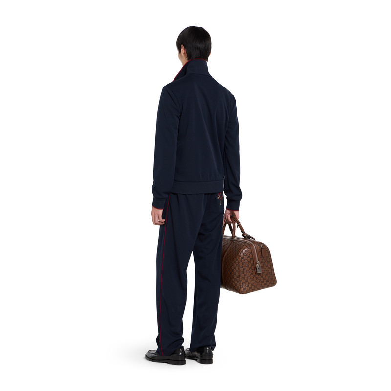 Technical jersey zip jacket with embroidery 4