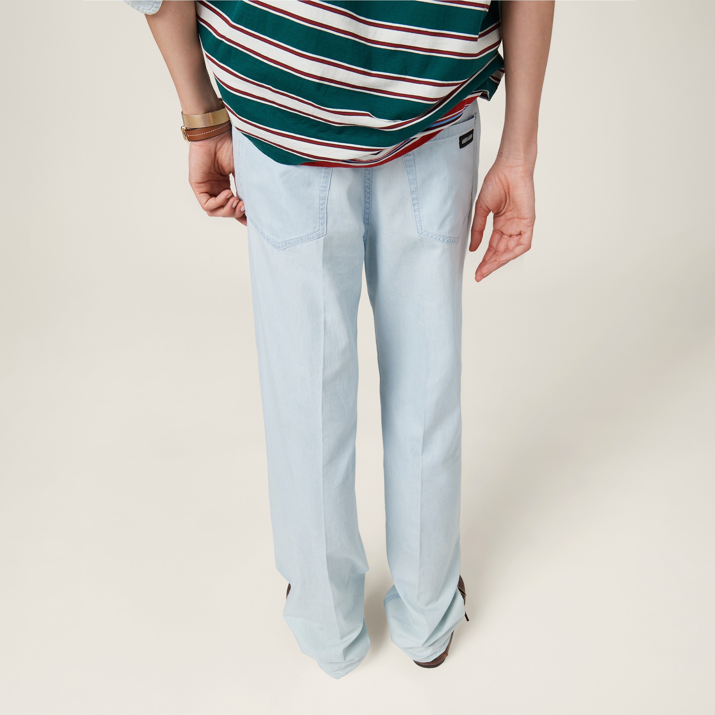 Five-pocket chambray denim jeans - 4