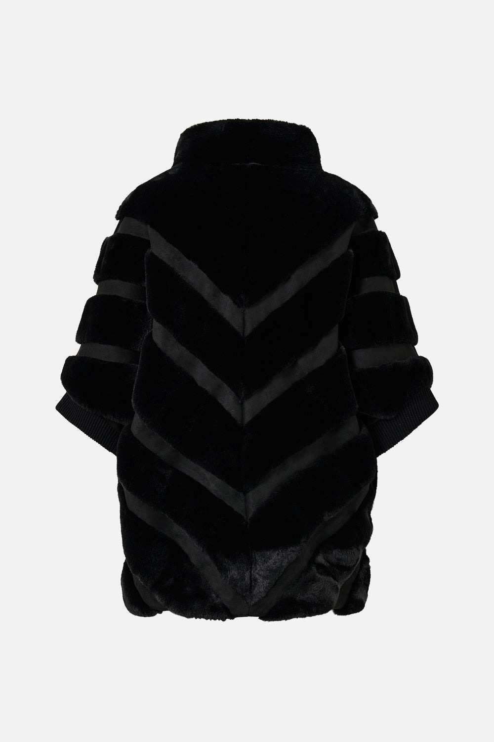 FAUX FUR SHORT SLEEVE SLOUCH JACKET - 9