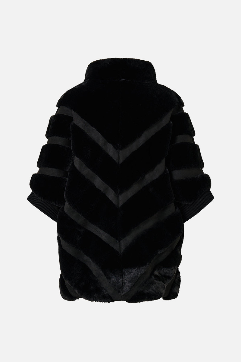 FAUX FUR SHORT SLEEVE SLOUCH JACKET 9