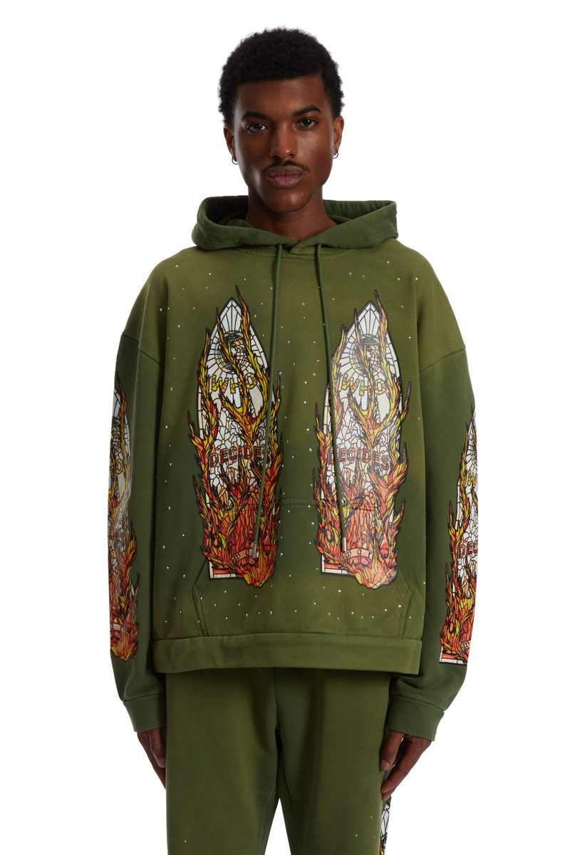FLAME GLASS HOODED PULLOVER 3