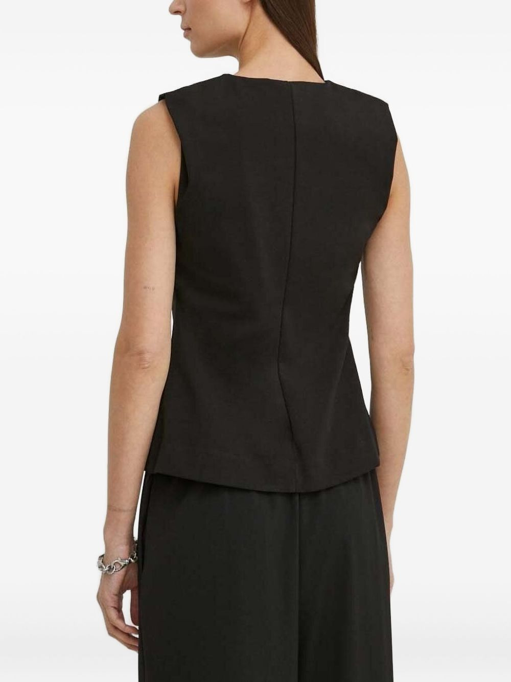 padded-shoulder tank top - 2