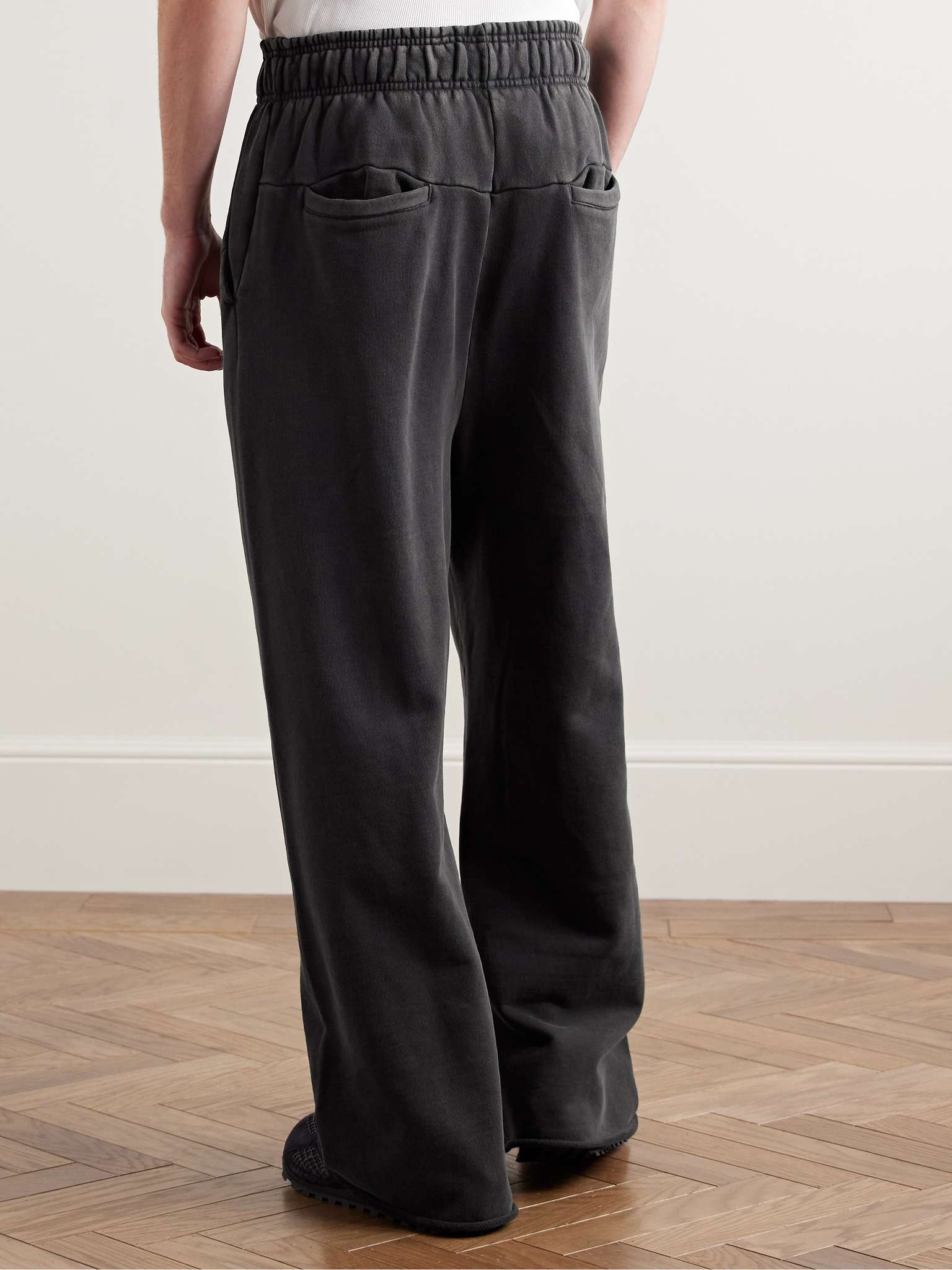 Wide-Leg Organic Cotton-Jersey Sweatpants - 4