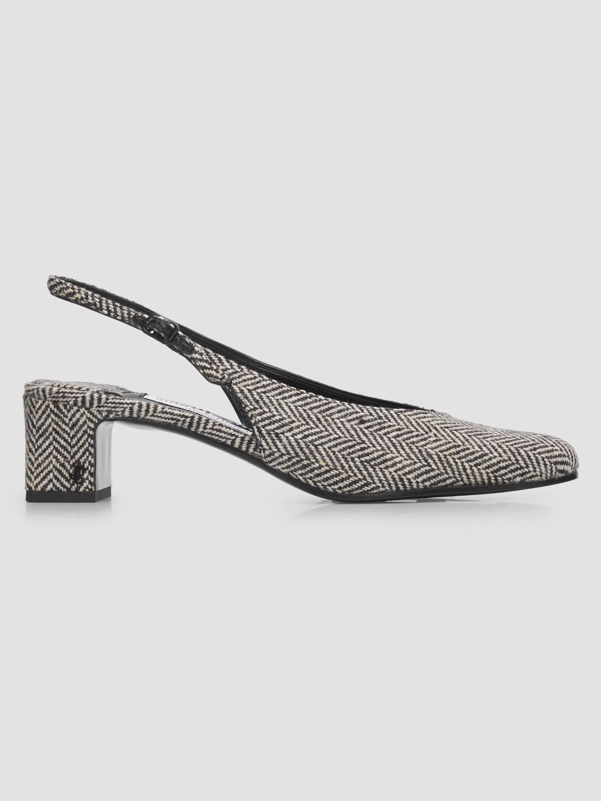 Women's Eyla 45MM Herringbone Slingback Pumps - Grey Black - 1