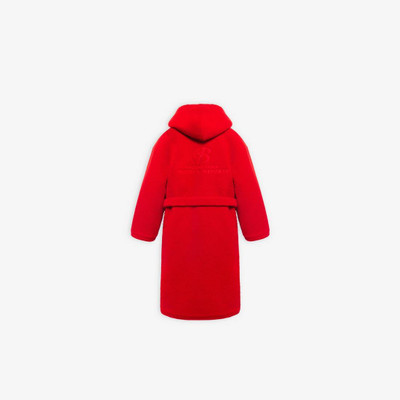 BALENCIAGA Men's Hooded Resorts Coat in Red outlook