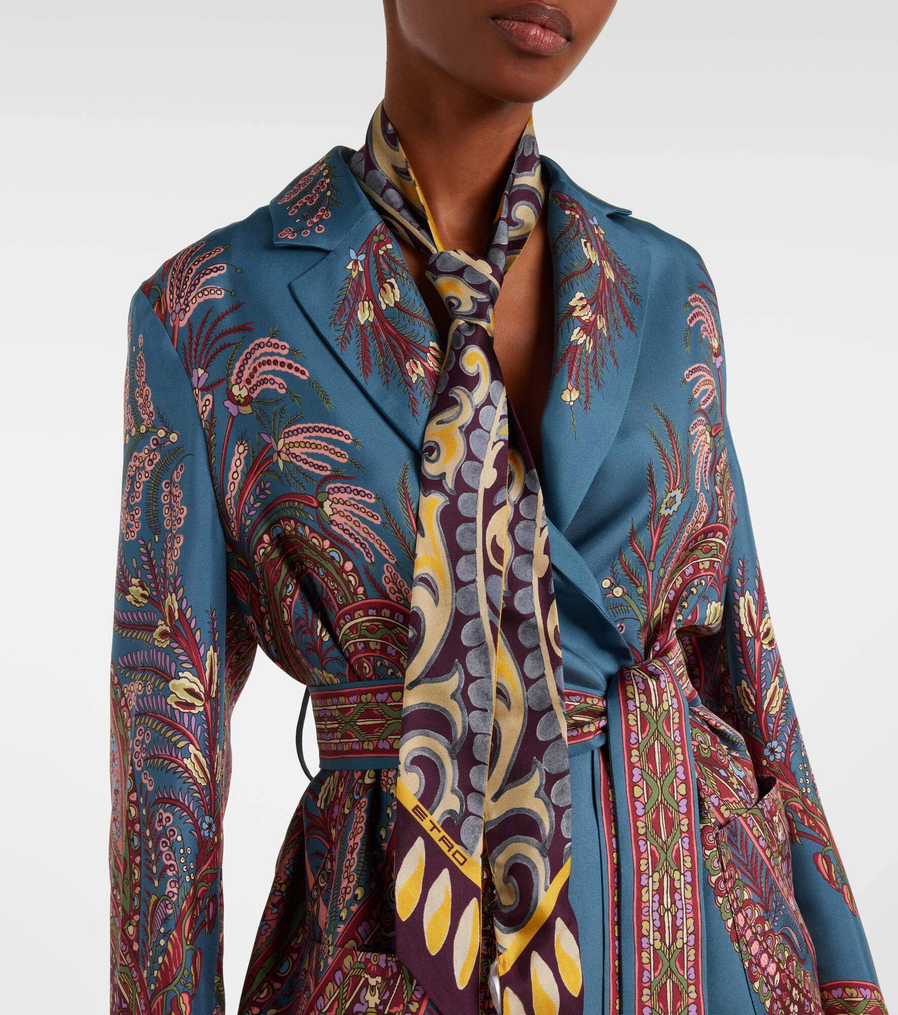 Printed silk twill scarf - 2