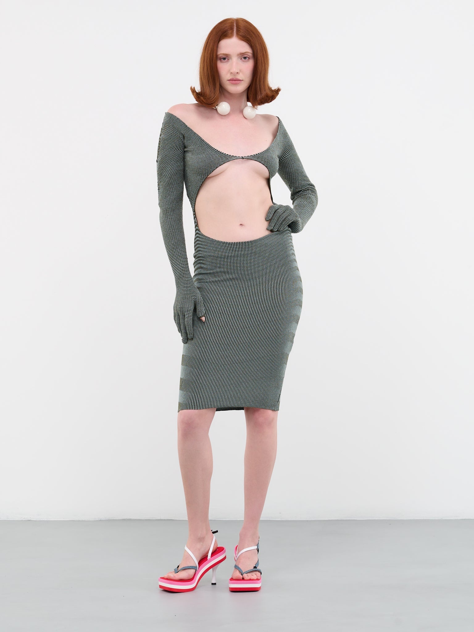 Gloved Knit Dress - 6