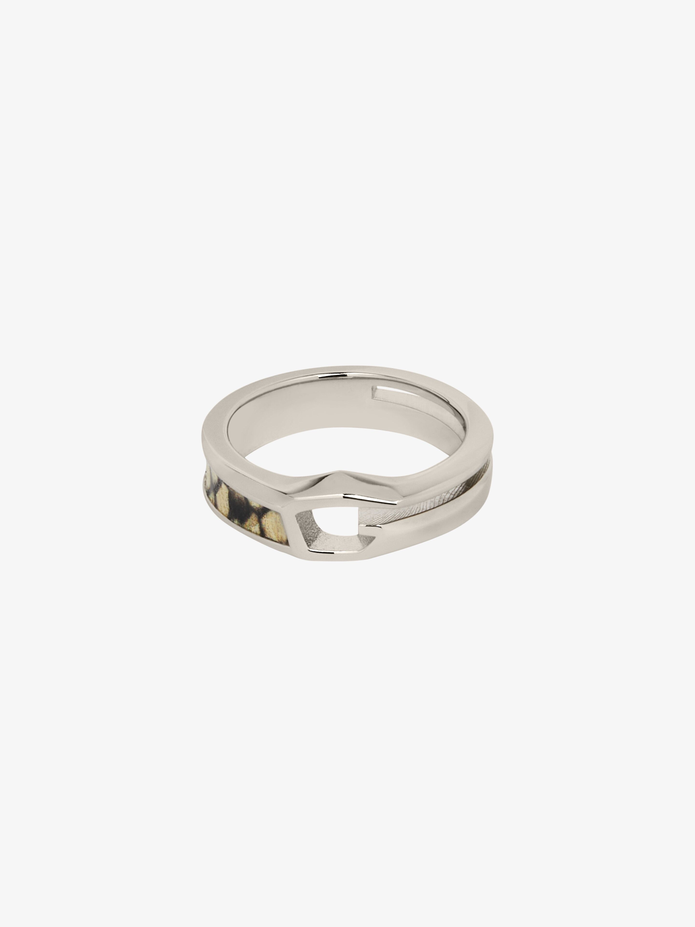 GIV CUT RING IN METAL AND LEATHER - 4