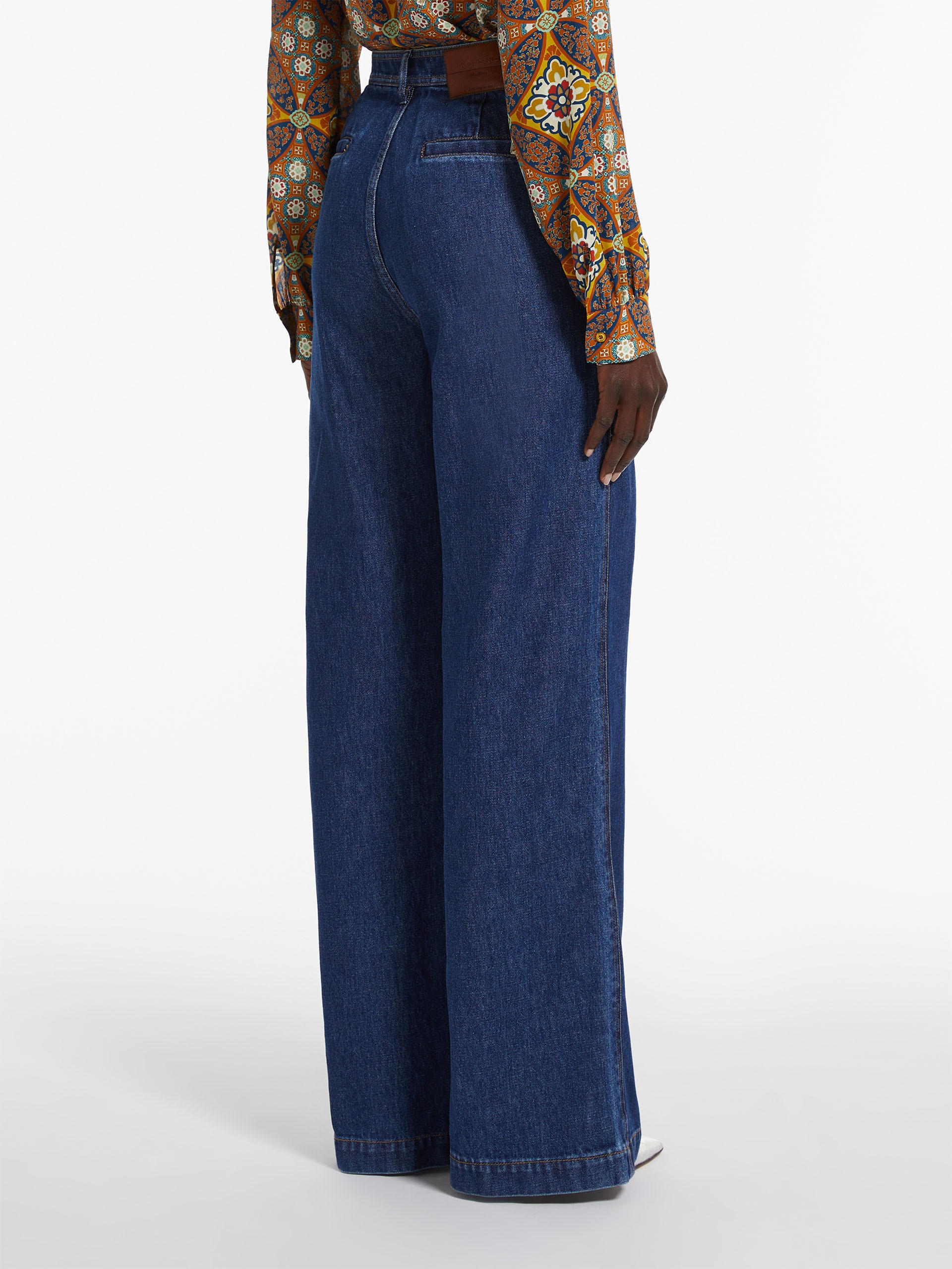 PATRONI Cotton denim trousers - 4