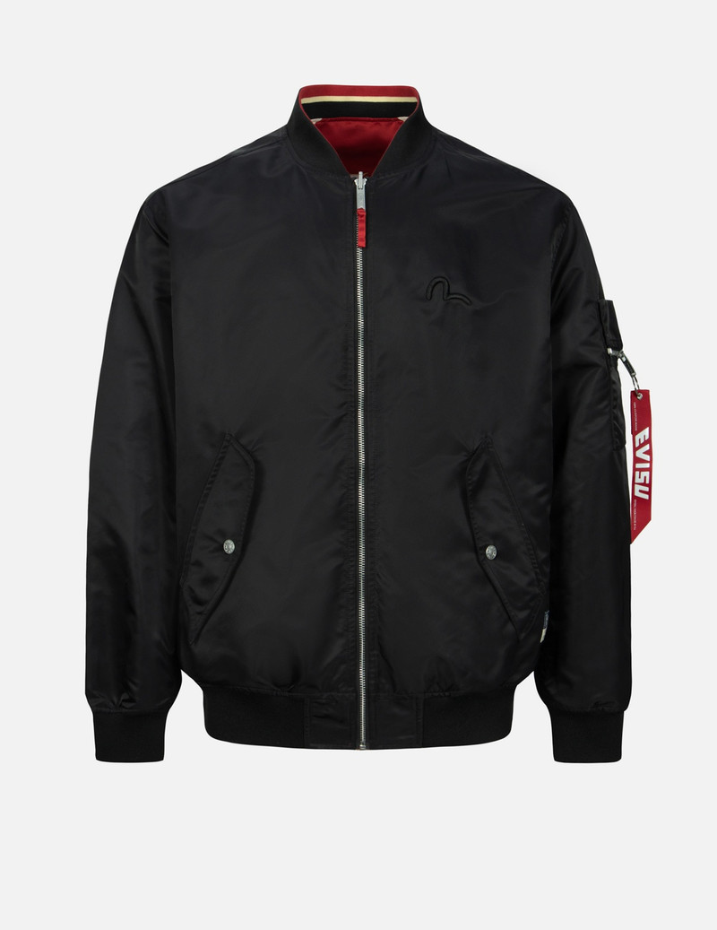 SEAGULL AND THE GREAT WAVE EMBROIDERY REVERSIBLE LOOSE FIT SOUVENIR JACKET 12