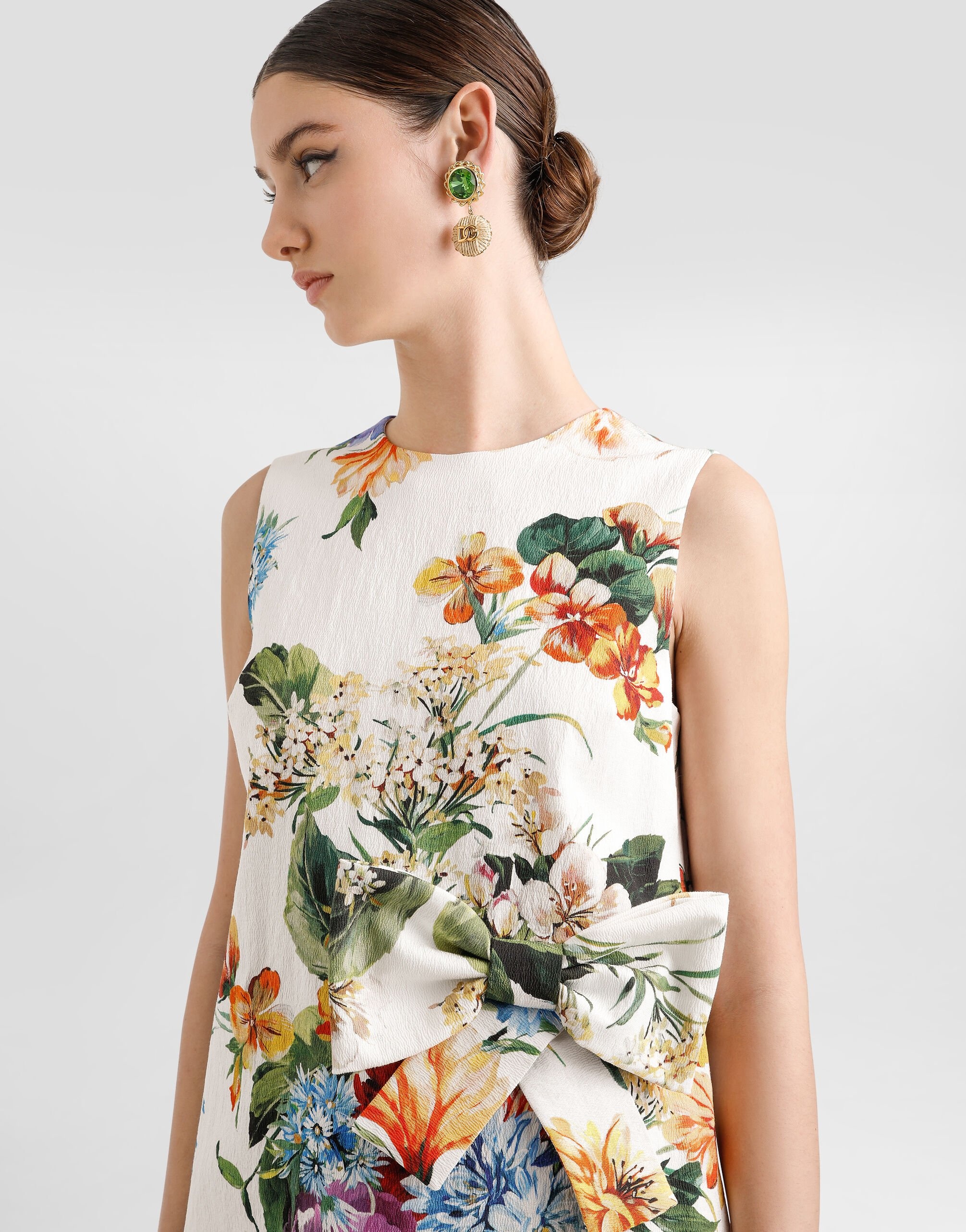 Flower bouquet-print dress - 4