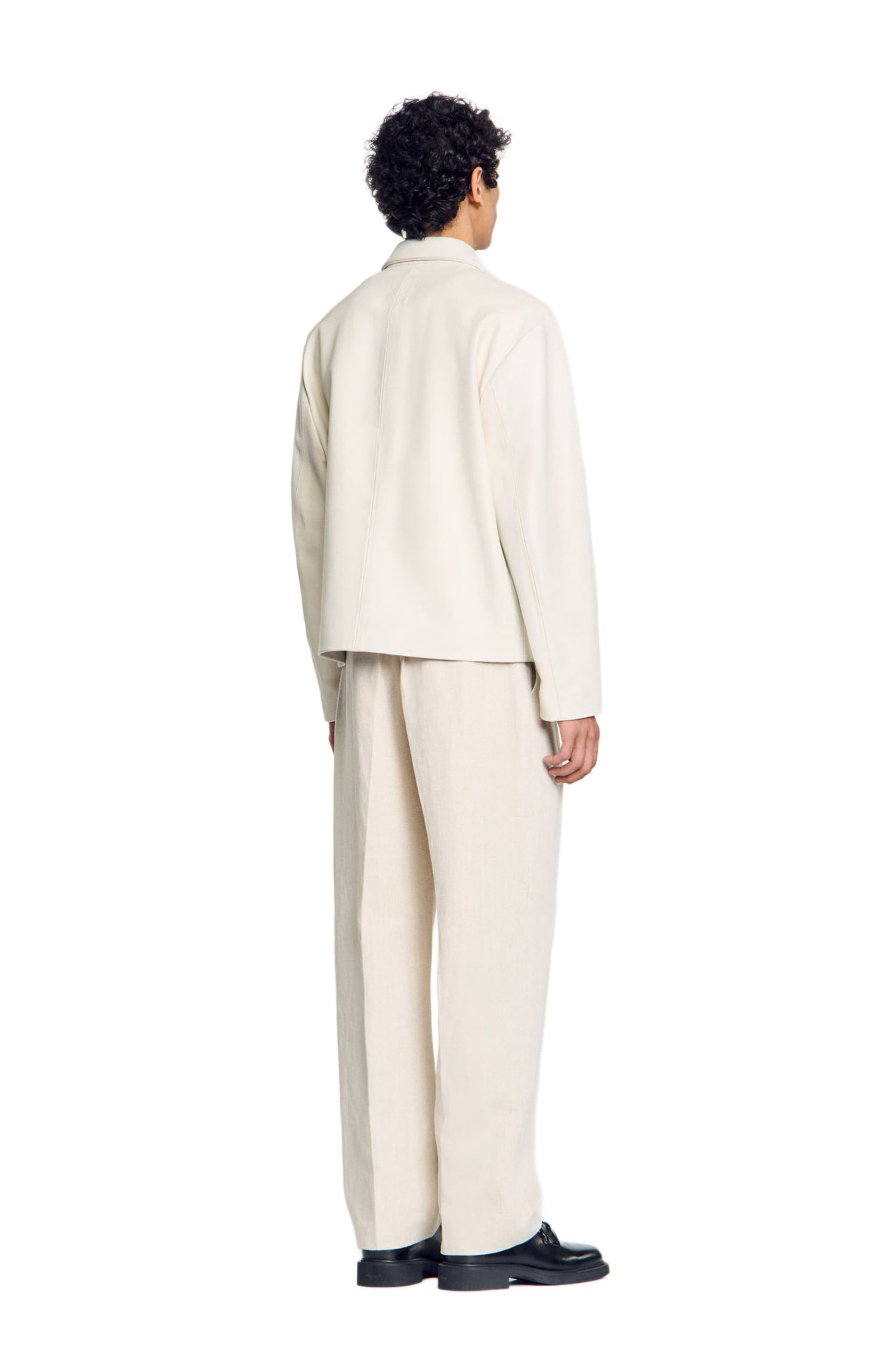 SANDRO Leather jacket in Aluminum at Nordstrom - 2
