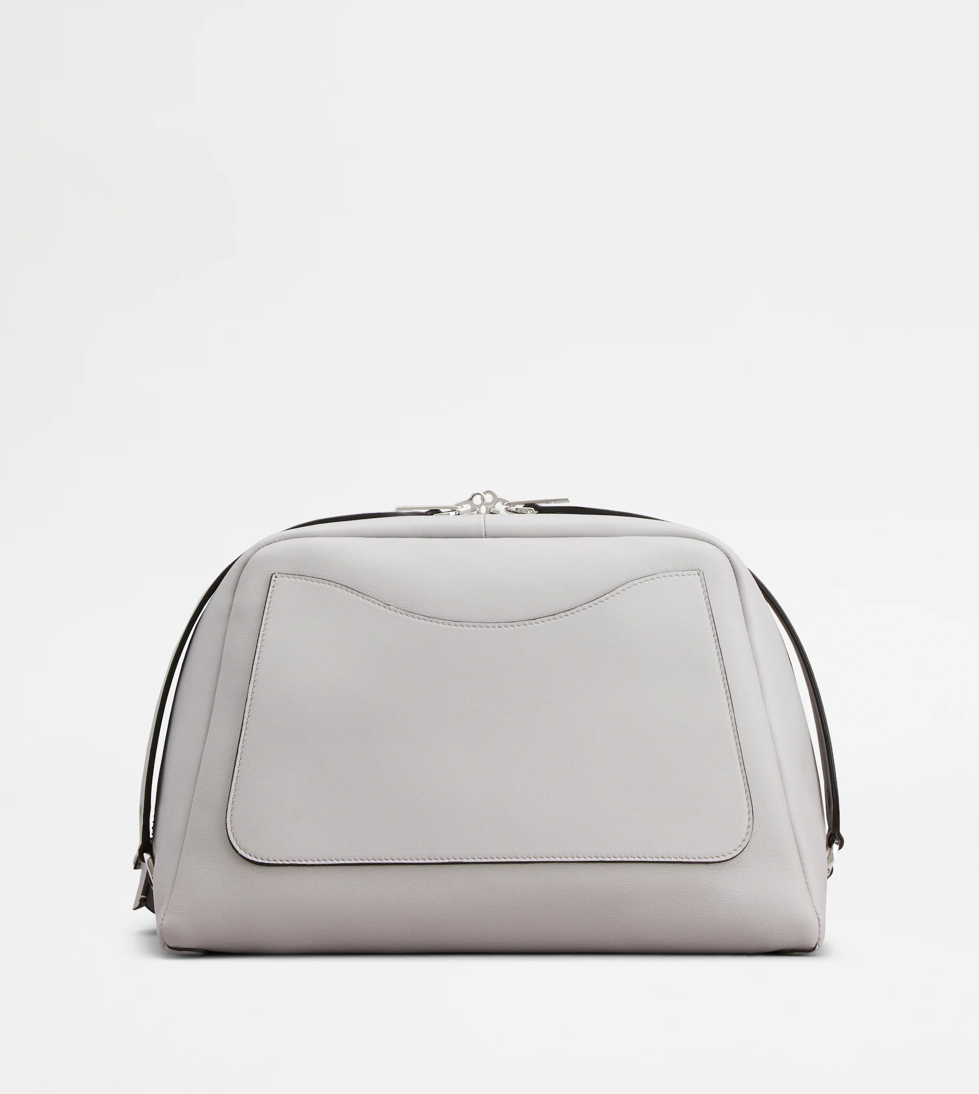 TOD'S DARSENA POUCH BAG IN LEATHER MEDIUM - GREY - 6