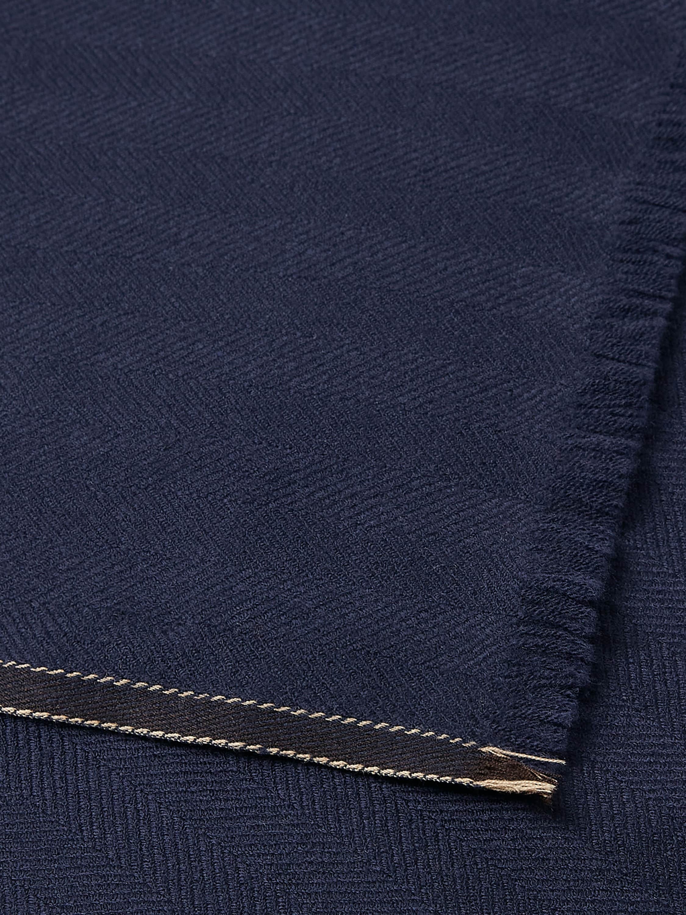 DARK BLUE 12MILMIL12 WOOL SCARF - 2