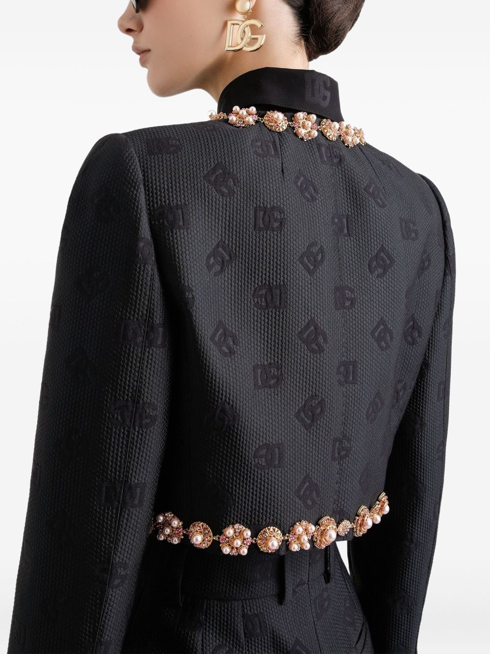 DG logo-jacquard jacket - 5