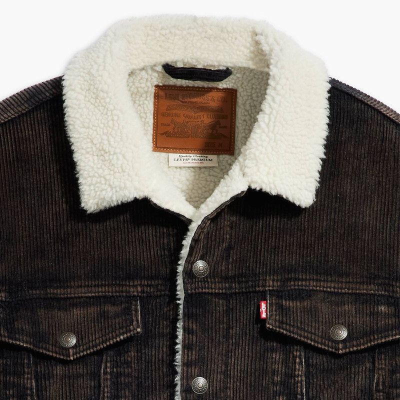 RELAXED FIT CORDUROY SHERPA TRUCKER JACKET 6
