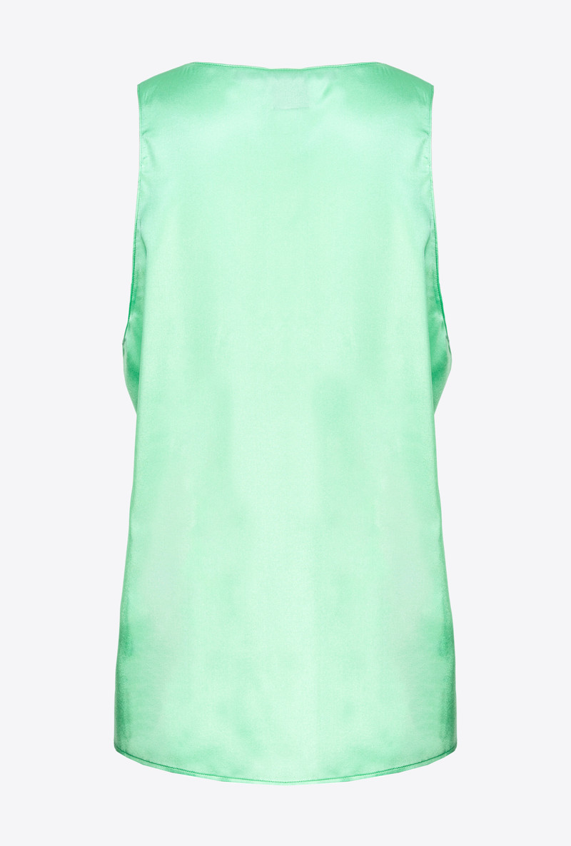 SLEEVELESS STRETCH SATIN TOP 6