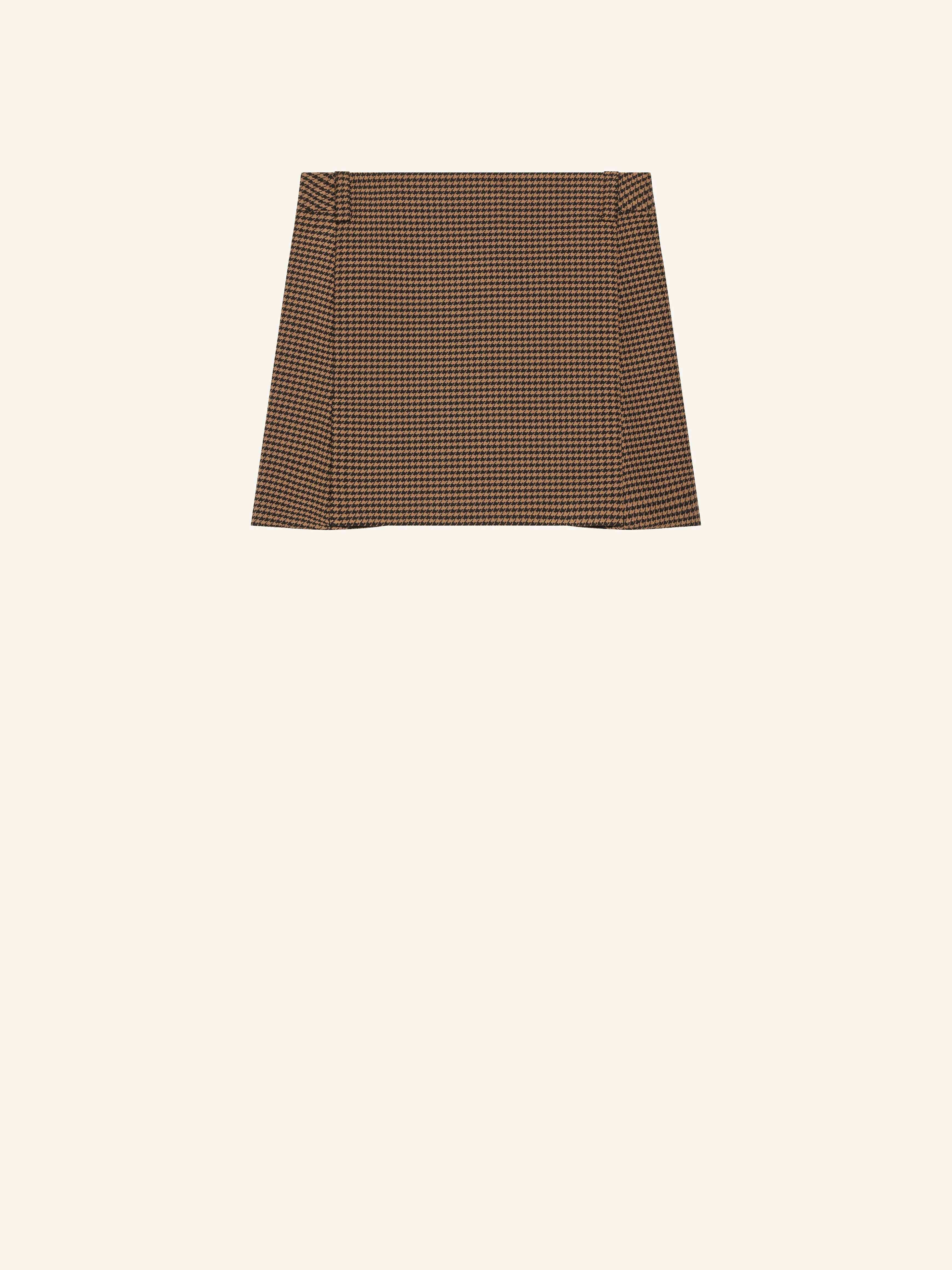 HOUNDSTOOTH MINI SKIRT - 1
