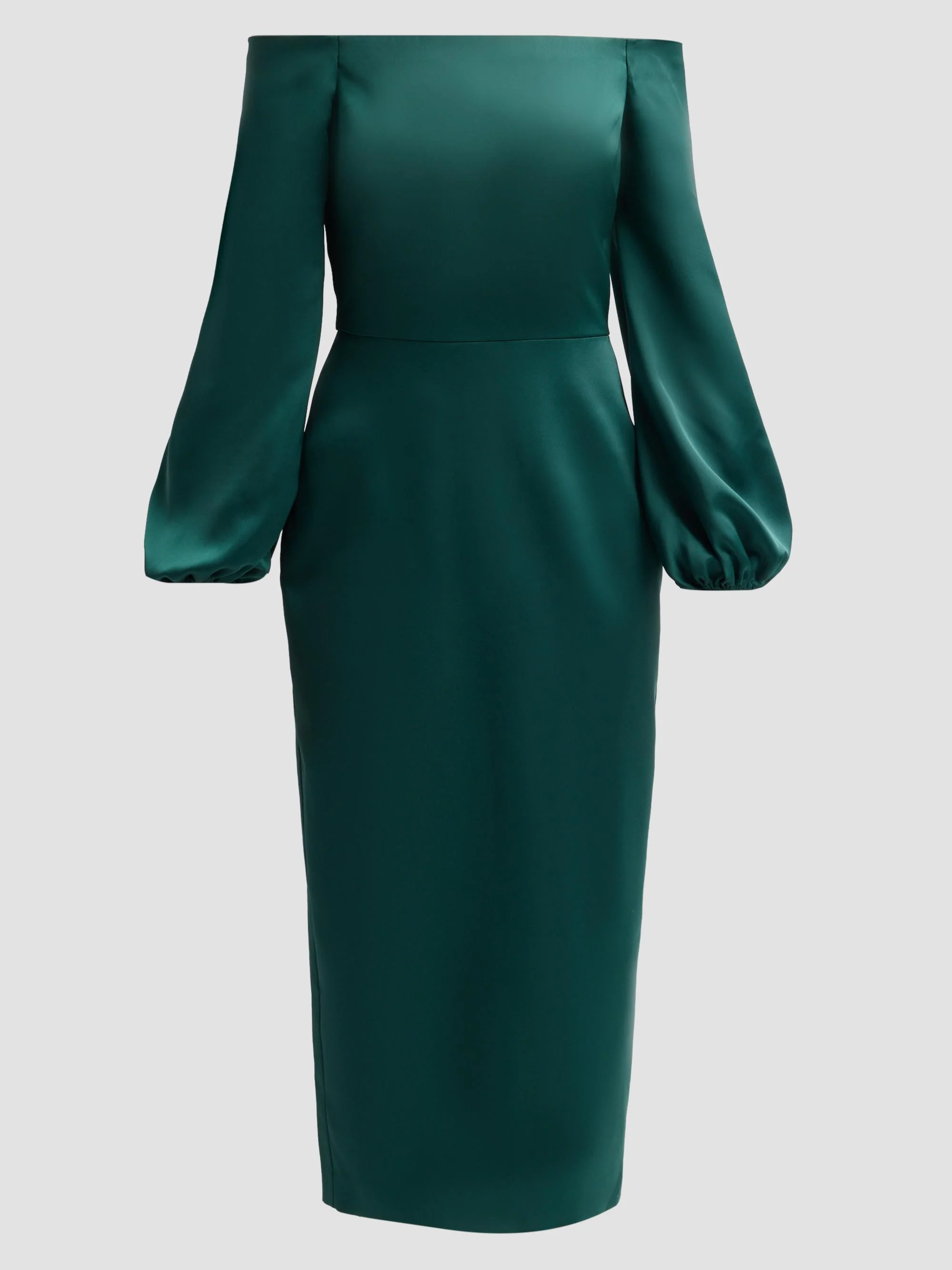 Women's Shiyan Off-The-Shoulder Midi-Dress - Deep Emerald - 1