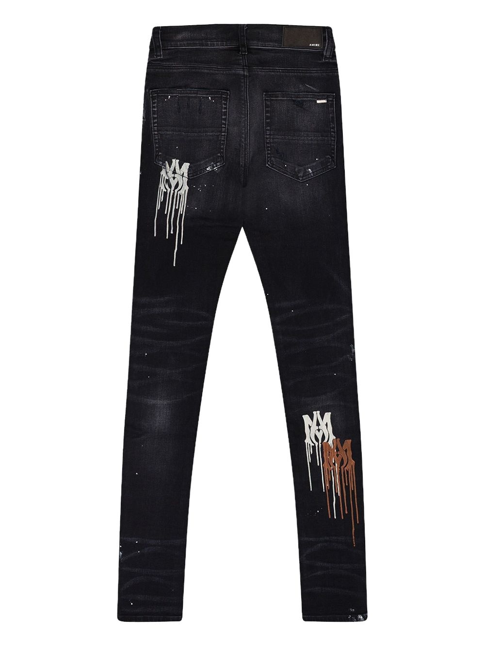 paint-drip jeans - 2