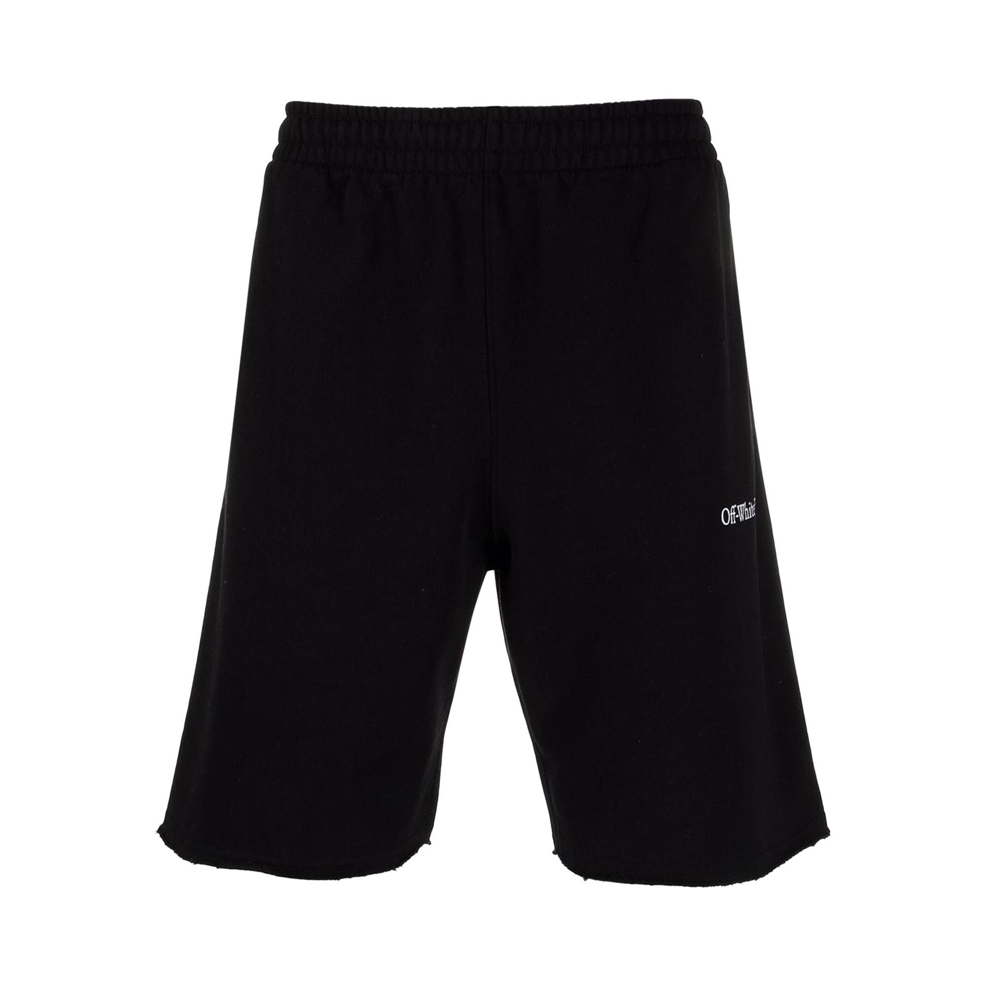 Off-White Caravag Paint Sweatshort 'Black' - 1