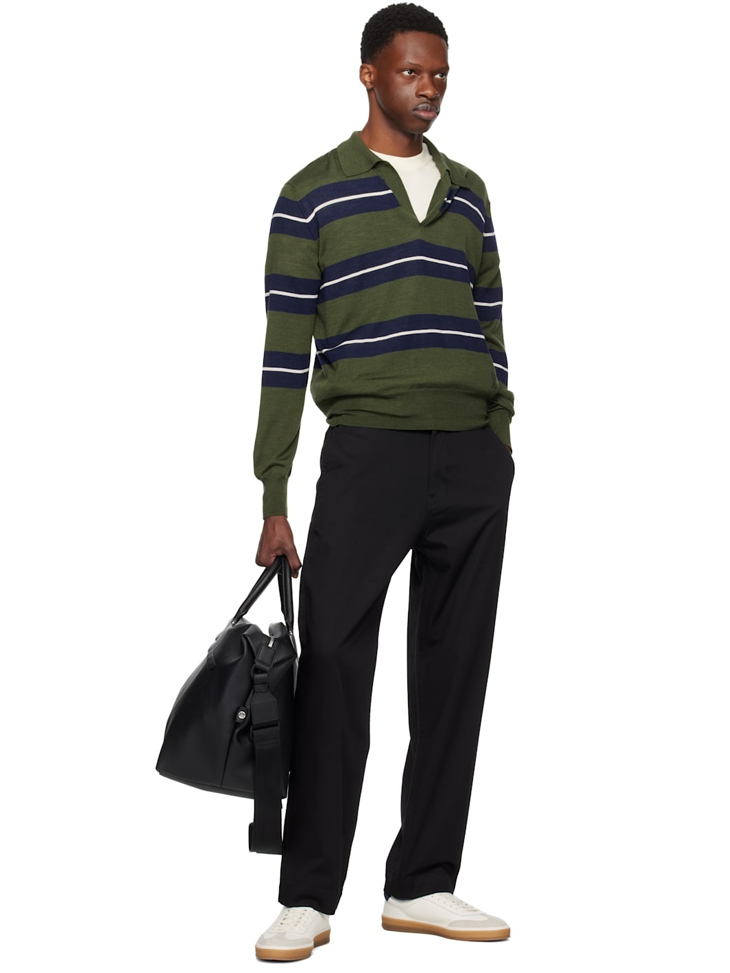 Black Logo Patch Trousers - 4