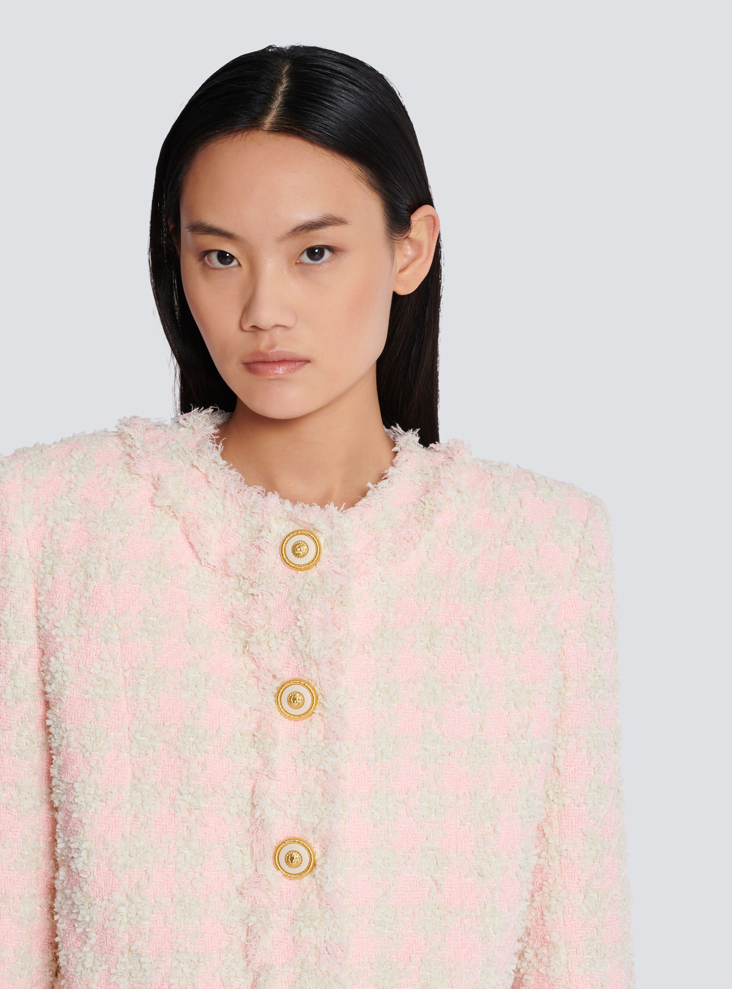 5-button tweed jacket - 7