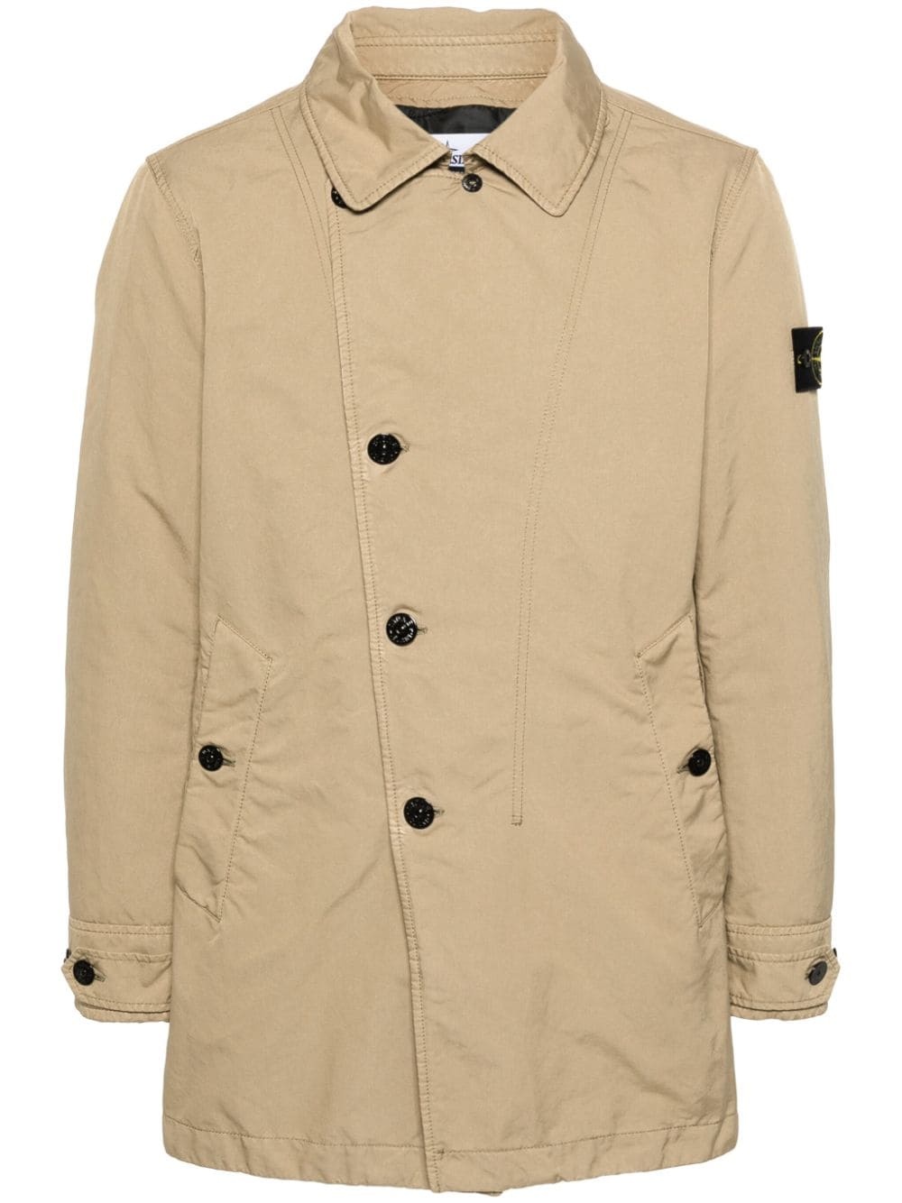 Compass-badge padded jacket - 1
