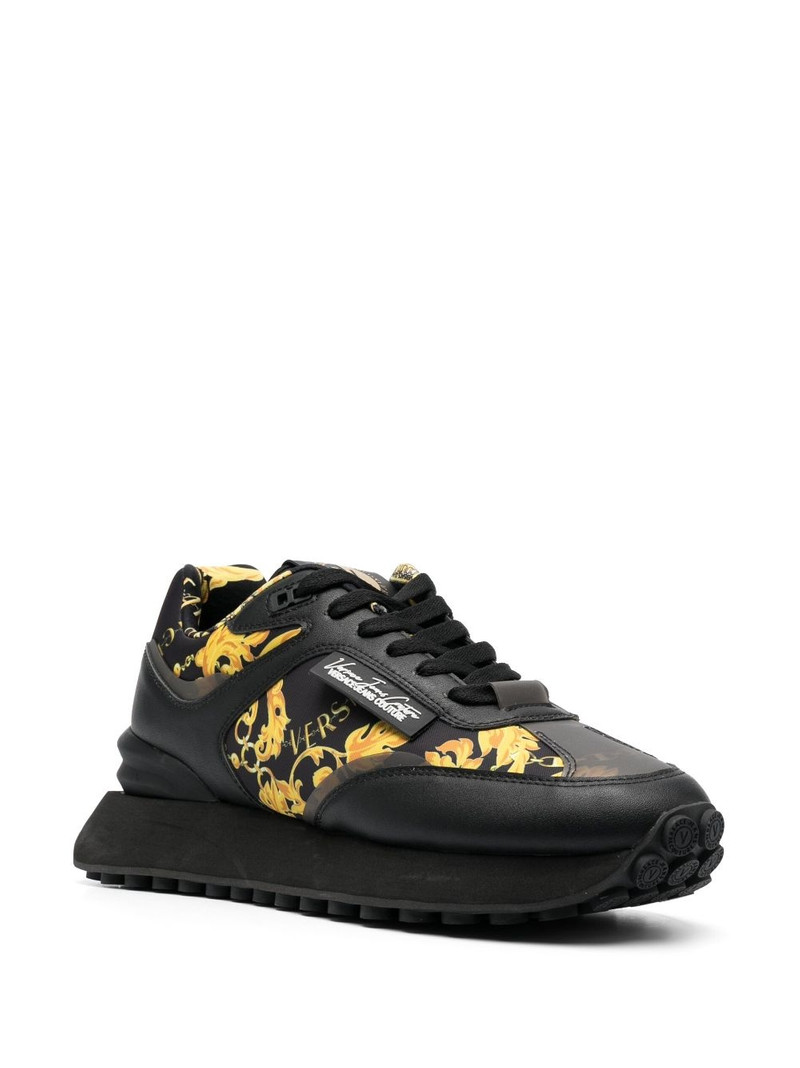 VERSACE JEANS COUTURE baroque-print low-top sneakers outlook