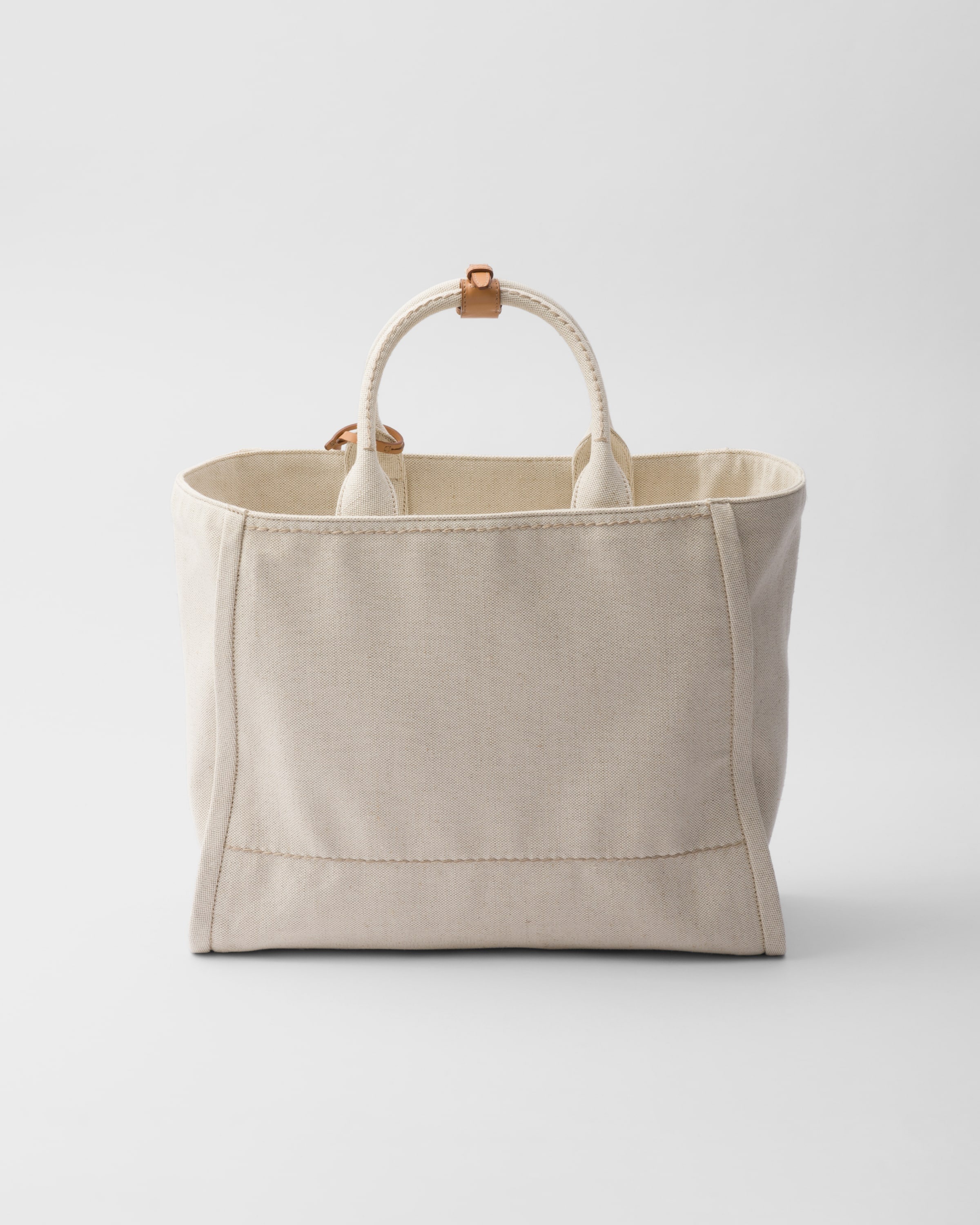Large linen blend tote bag - 4