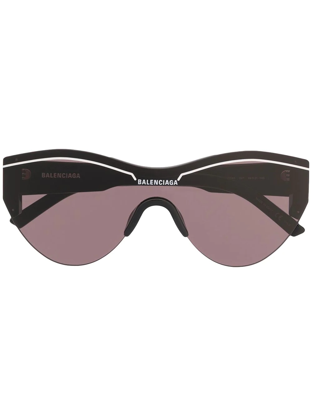 mirror lenses cat-eye frame sunglasses - 1