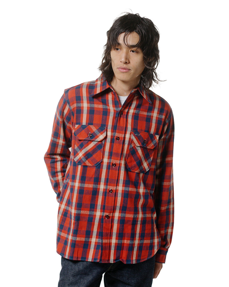Warehouse & Co. Lot. JG-06-2 The Ancient Flannel (The Rounded Pockets) B Pattern Red/Navy outlook