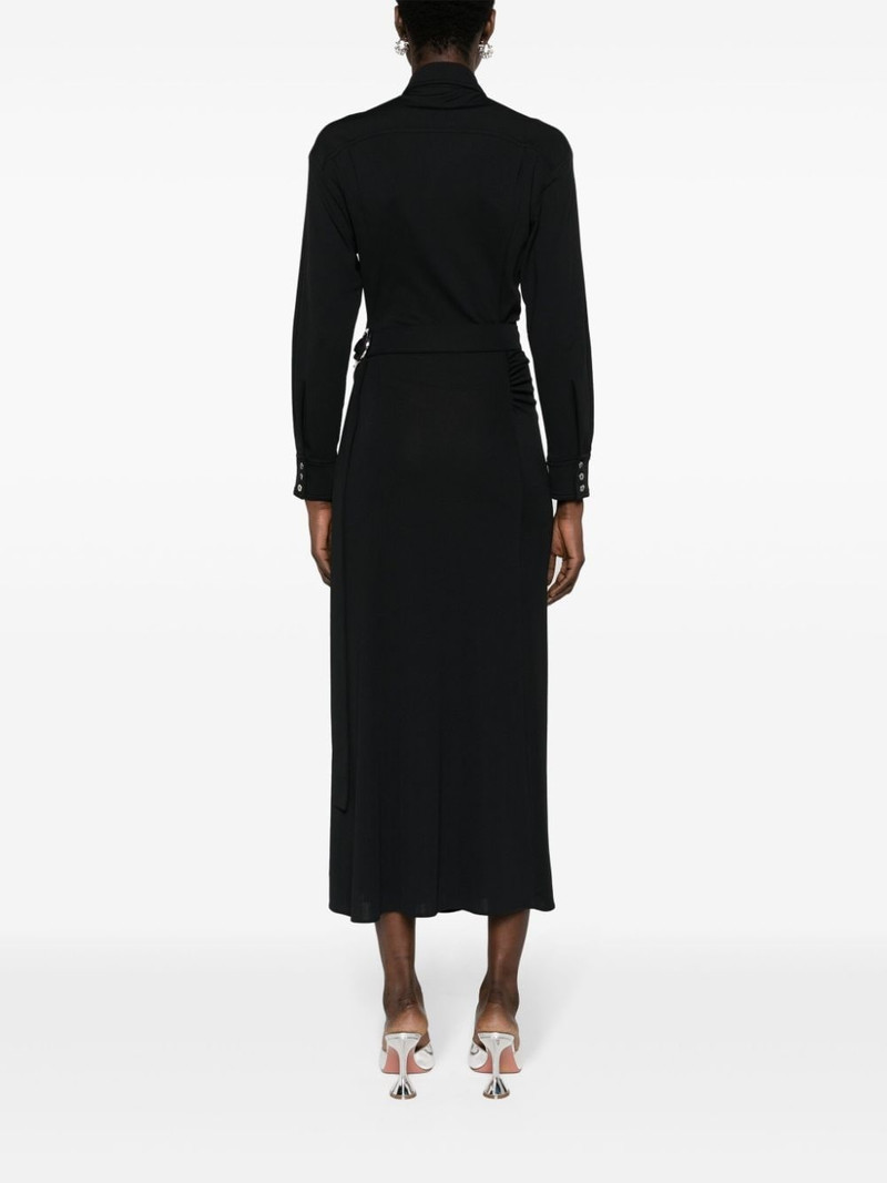 ruched midi wrap dress 4