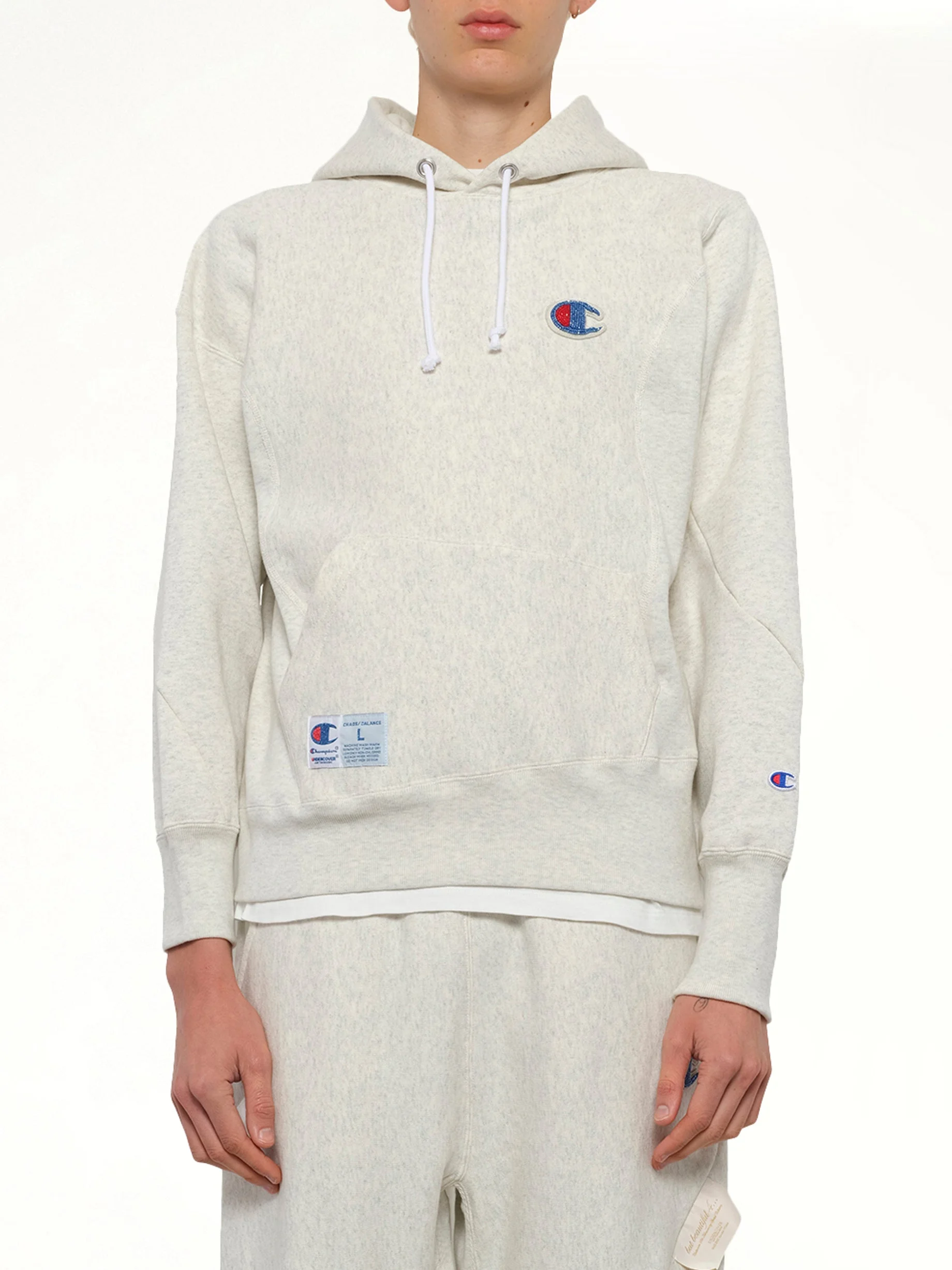Undercover X Champion Hoodie in Oatmeal - 1