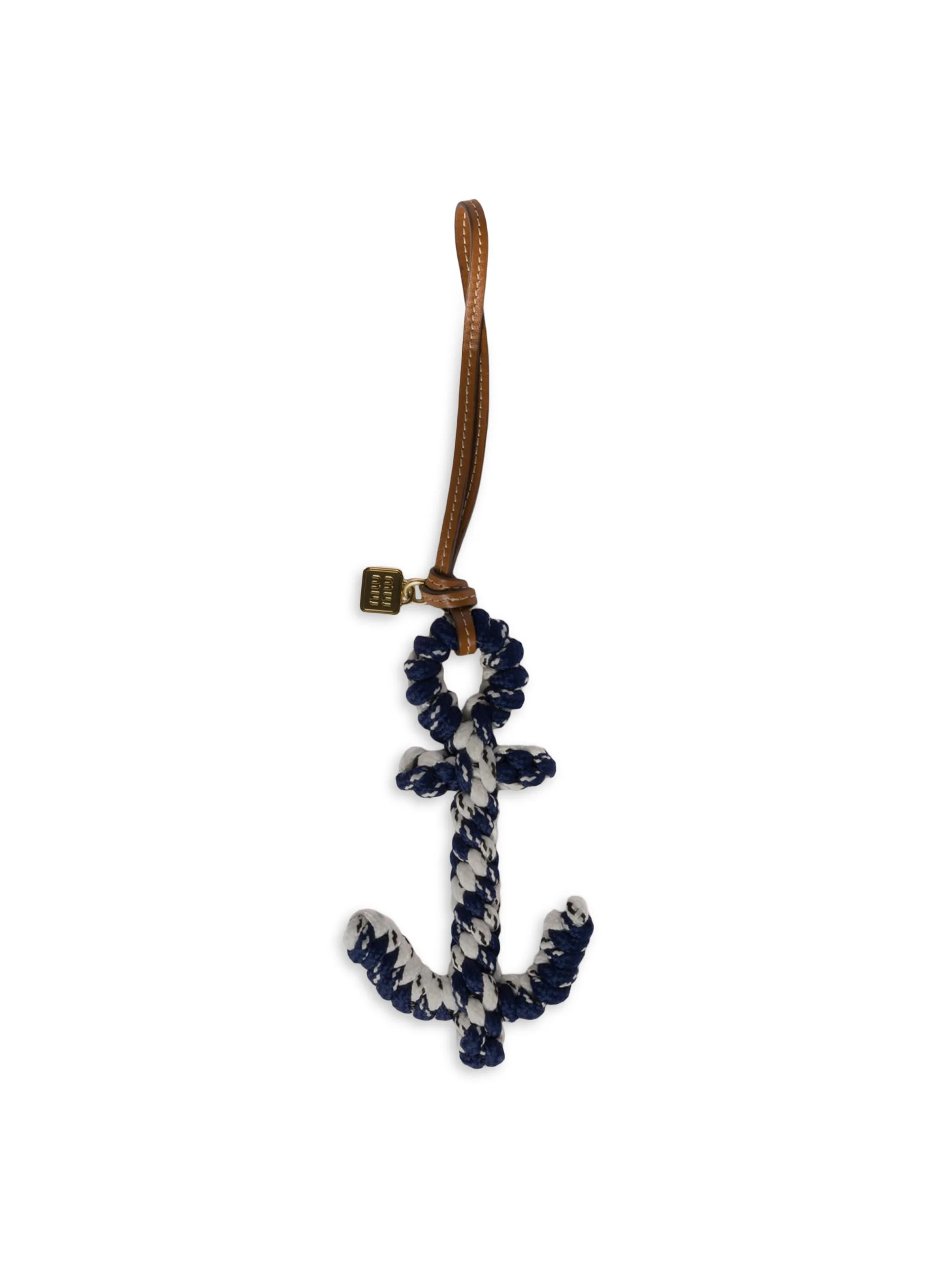 Women's Cord and Leather Trick Bag Accessory - Baltic Blue White - 1