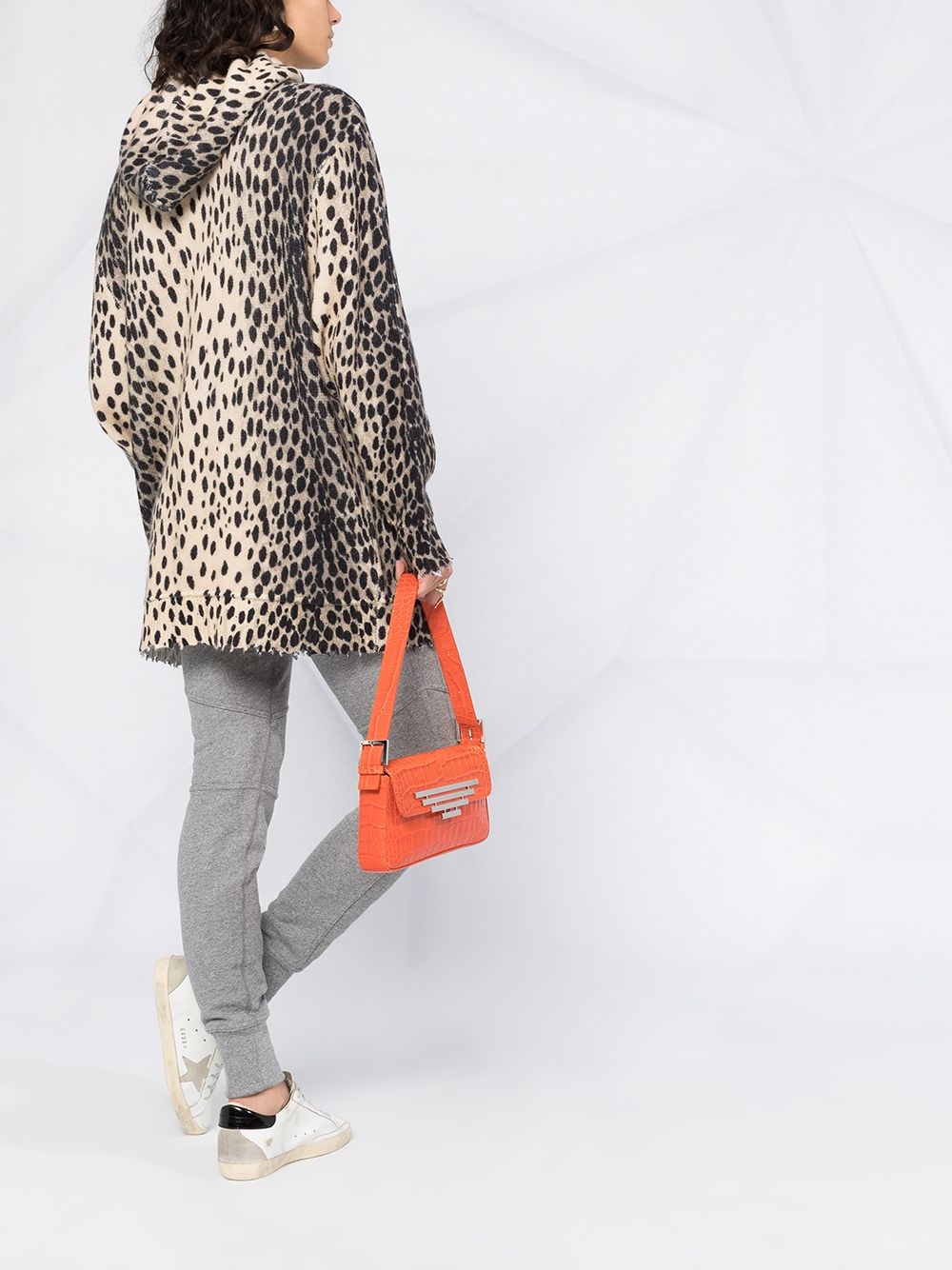 cheetah print cashmere jumper - 6