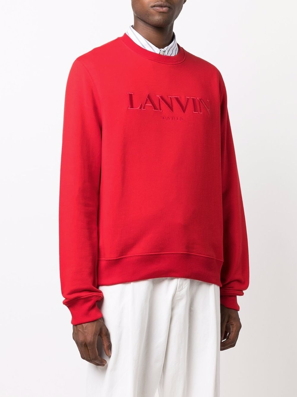 logo-embroidered crew-neck sweatshirt - 3