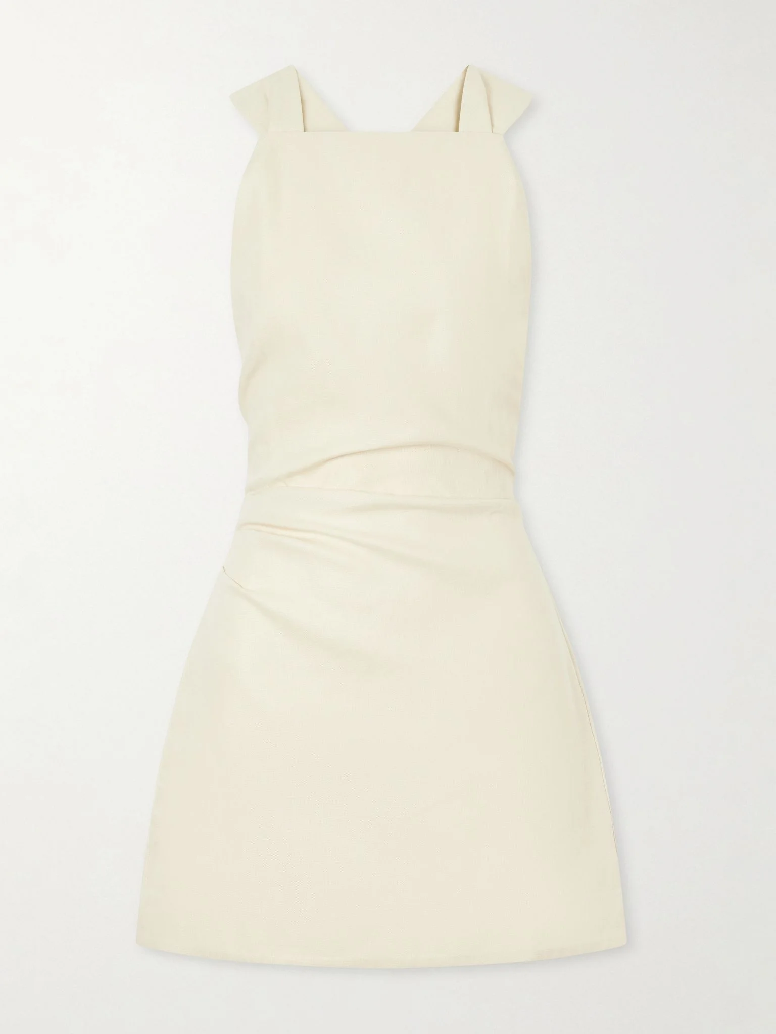 Thora open-back linen mini dress Ecru - 1