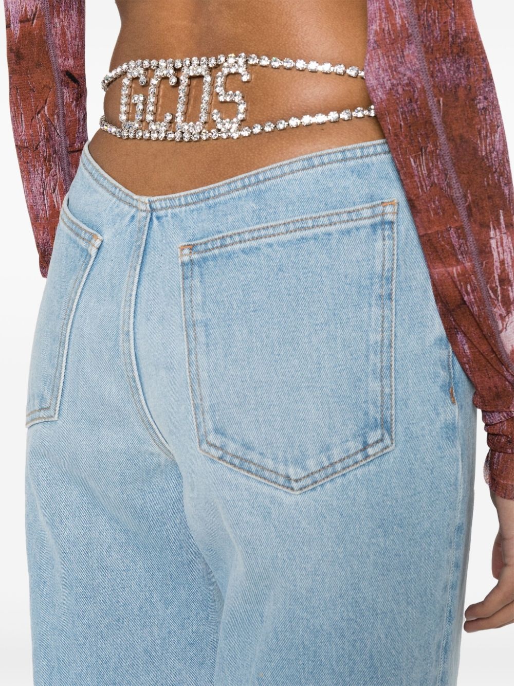 Chocker rhinestone-detailed jeans - 5