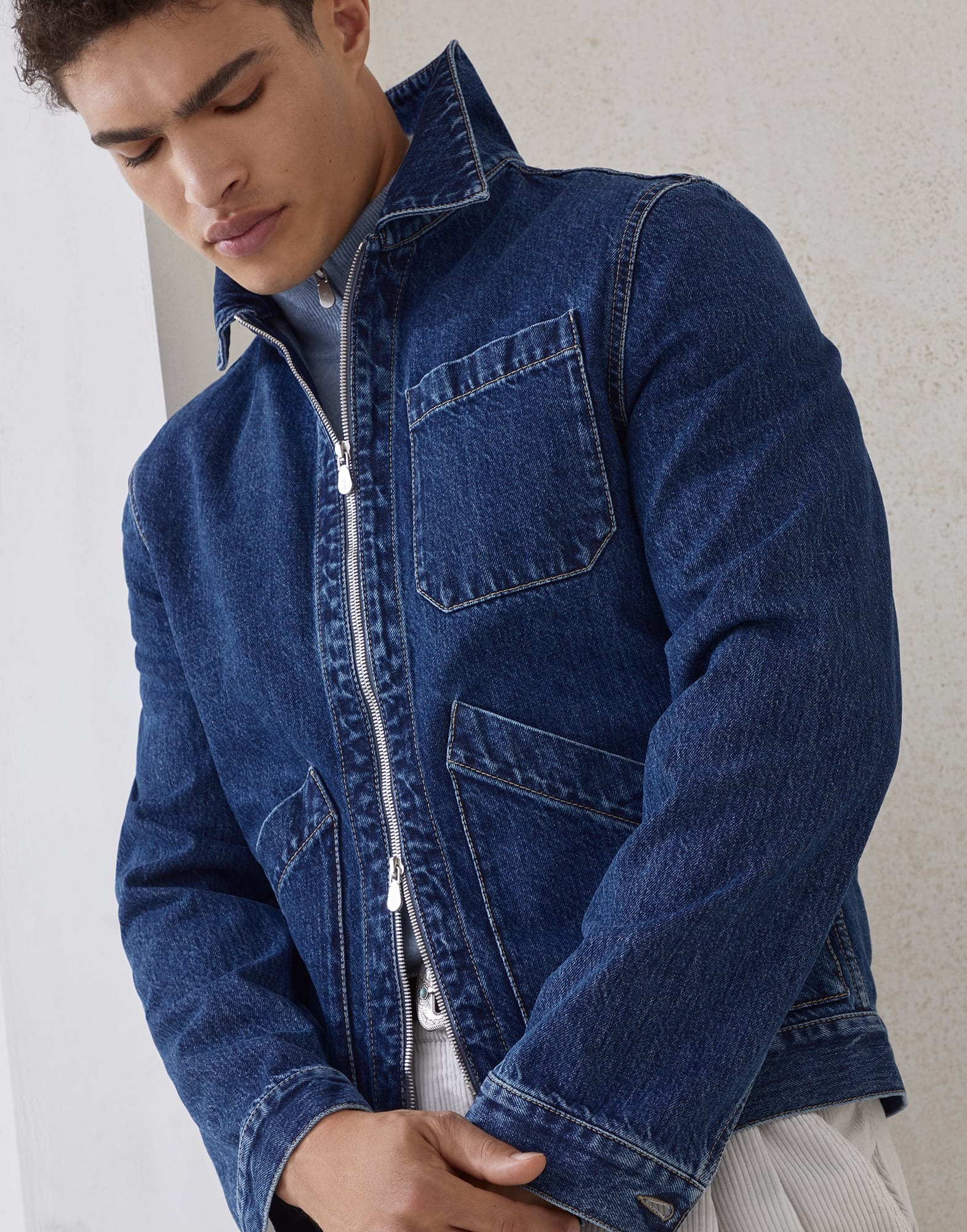 Denim outerwear jacket - 3