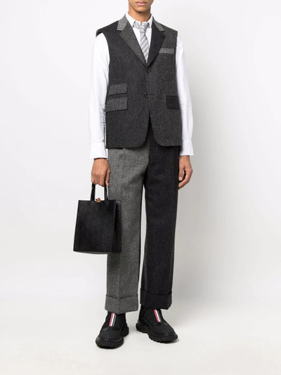 Thom Browne Funmix tweed sports waistcoat outlook