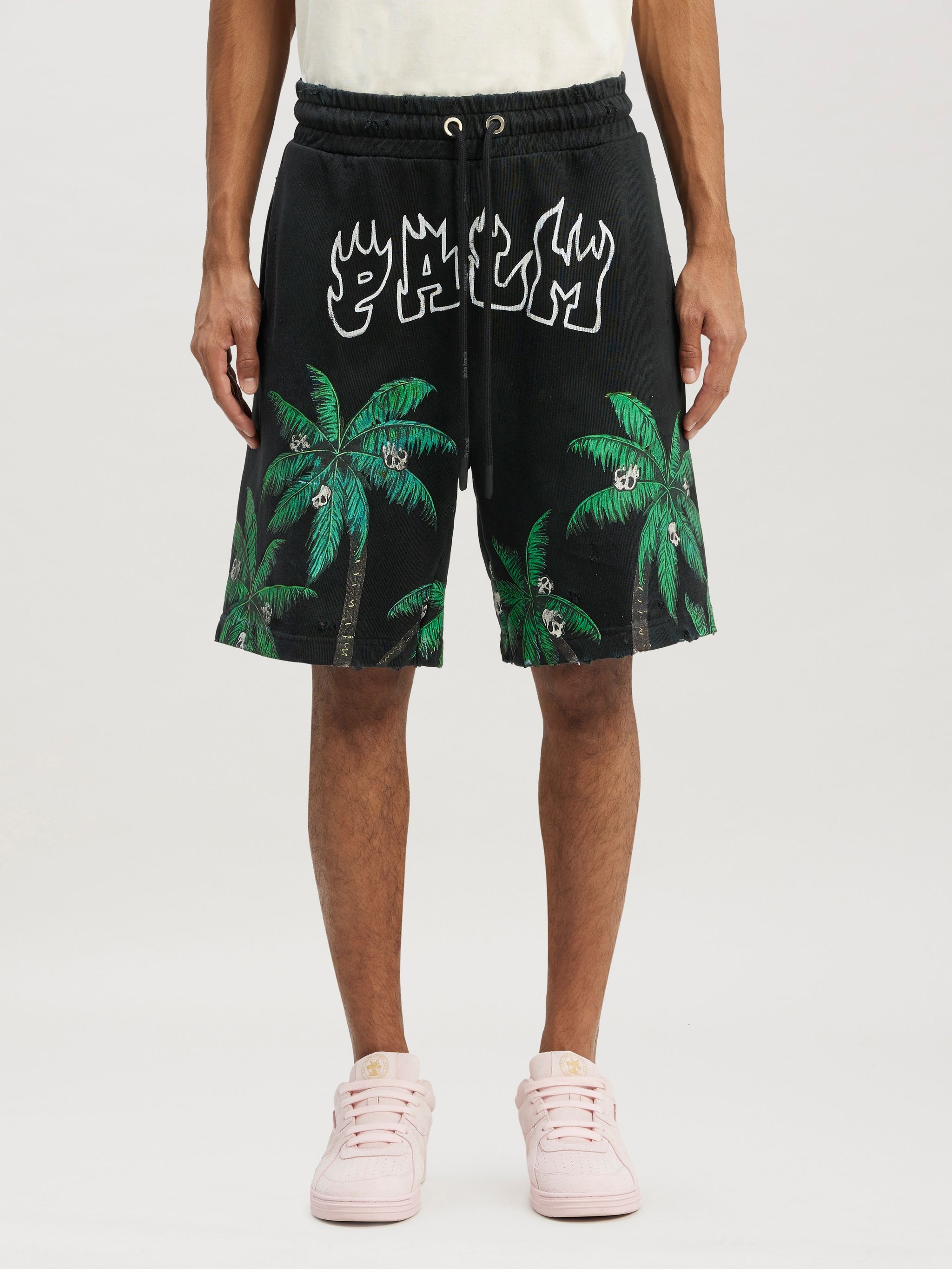 Palm Angels Palms&skull Vint Sweatshorts | REVERSIBLE