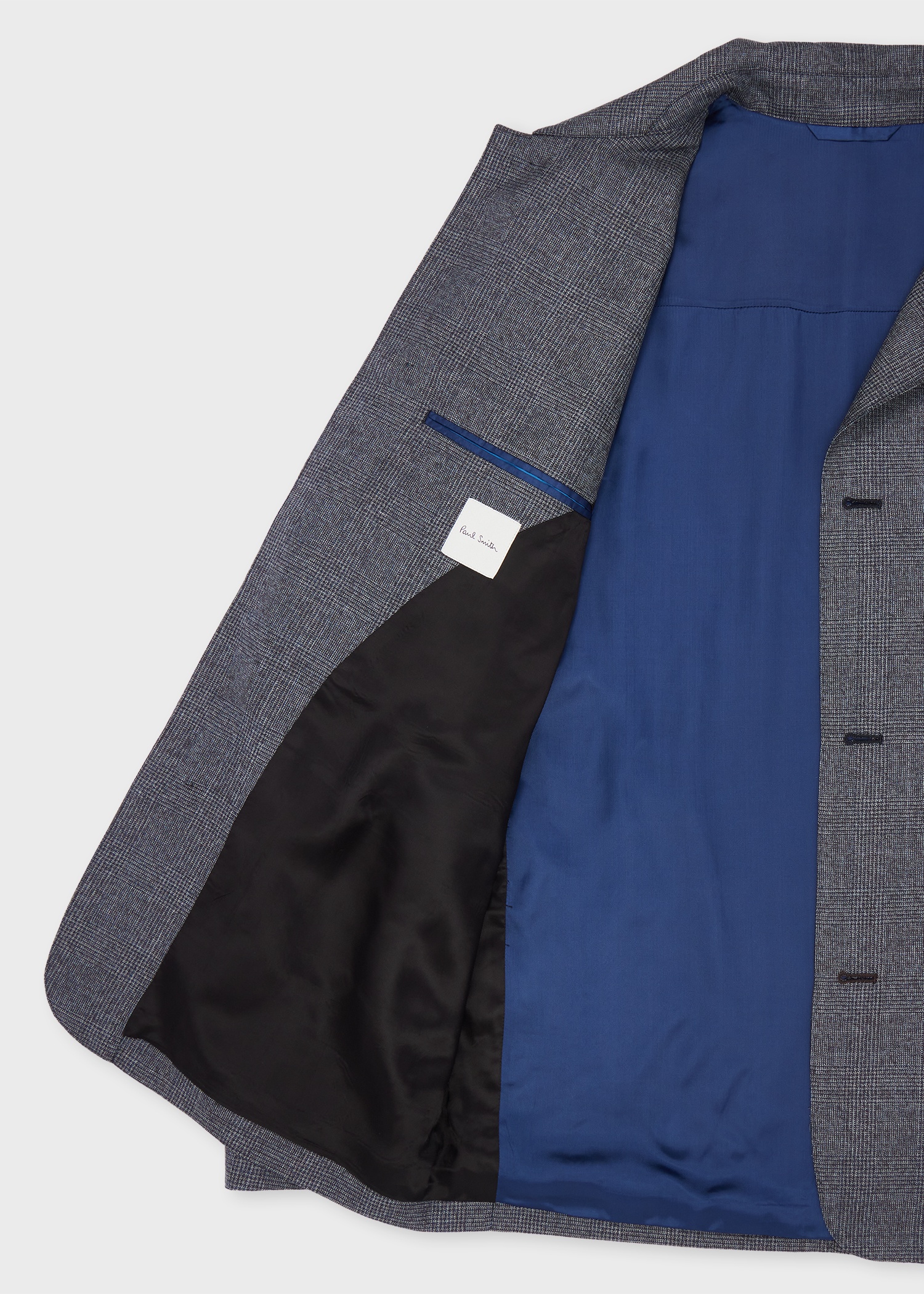 Grey Check Wool Work Jacket and Tapered-Fit Trousers Co-ord - 4