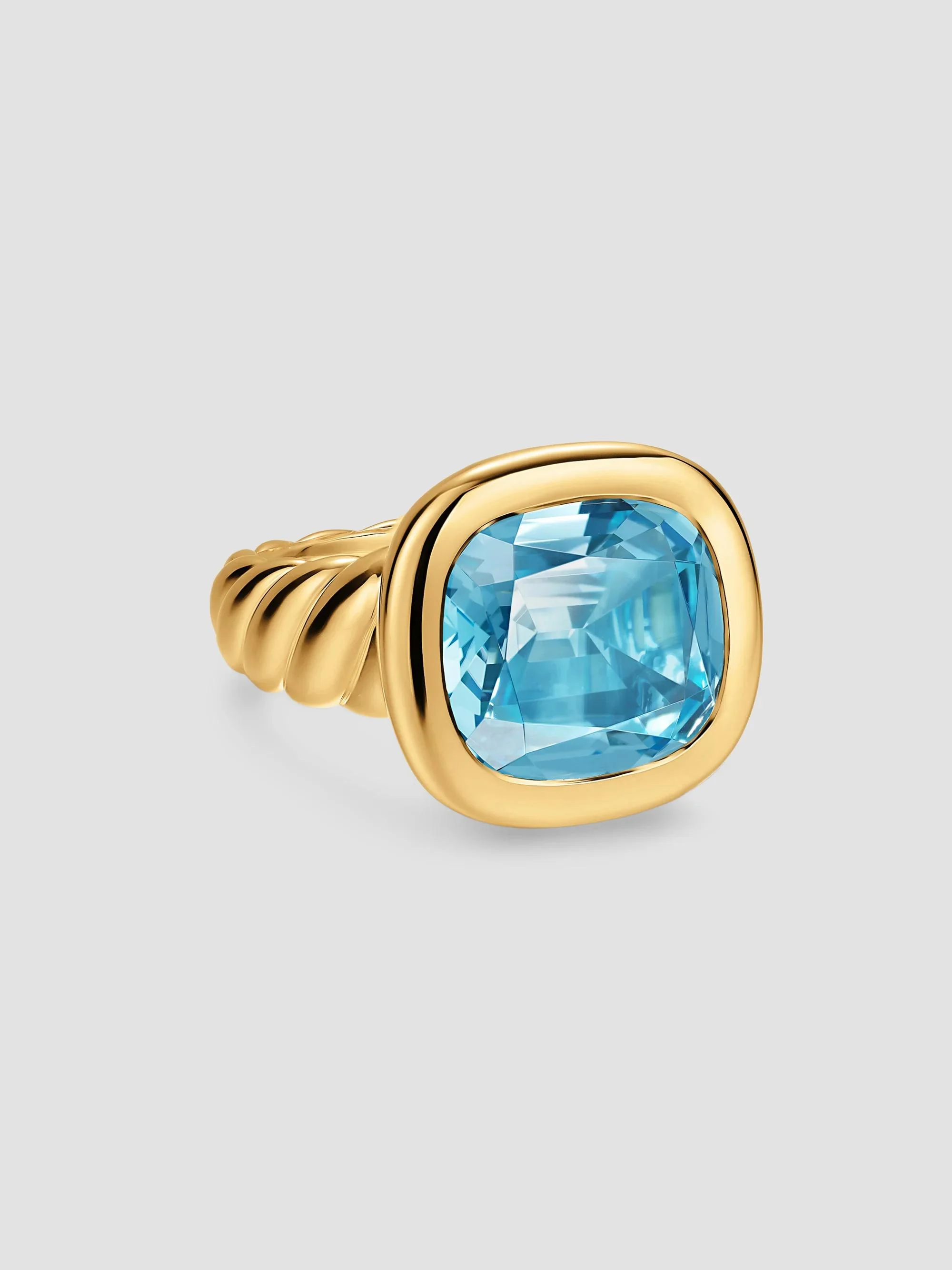 Women's DY Mercer Color Stone Ring in 18K Yellow Gold - Sky Blue Topaz - 1