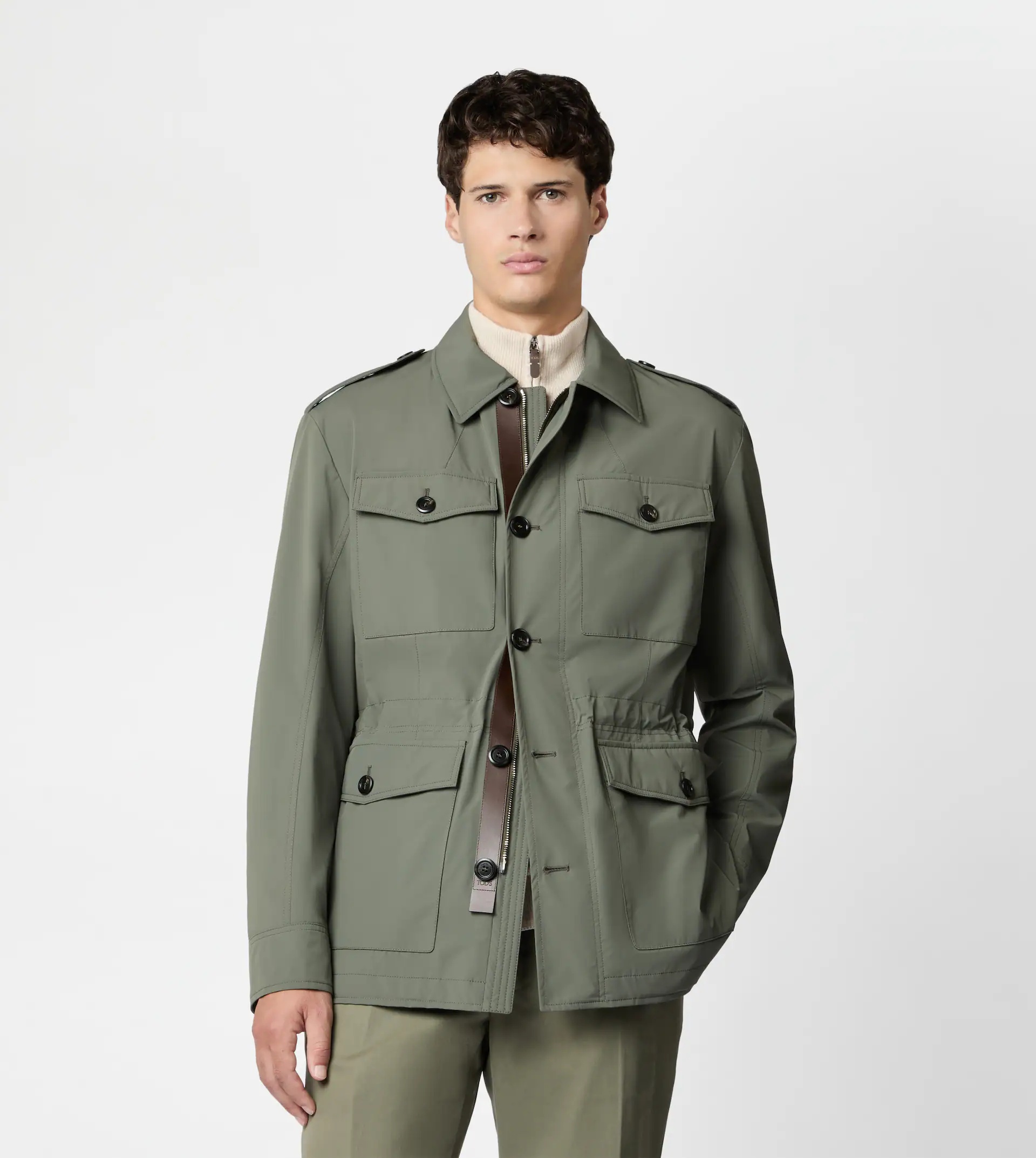 FIELD JACKET IN TECHNICAL FABRIC - GREEN - 6